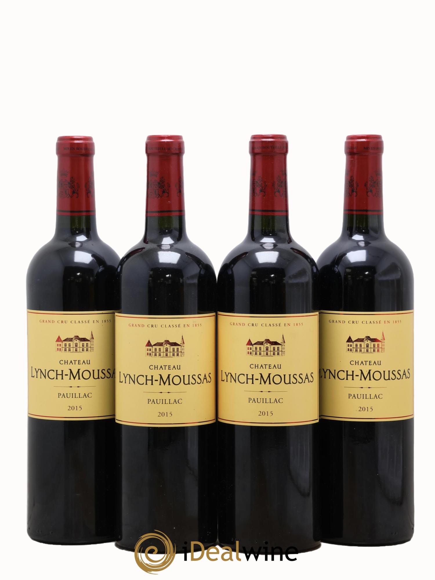 Château Lynch Moussas 5ème Grand Cru Classé 2015 - Lot of 4 bottles - 0
