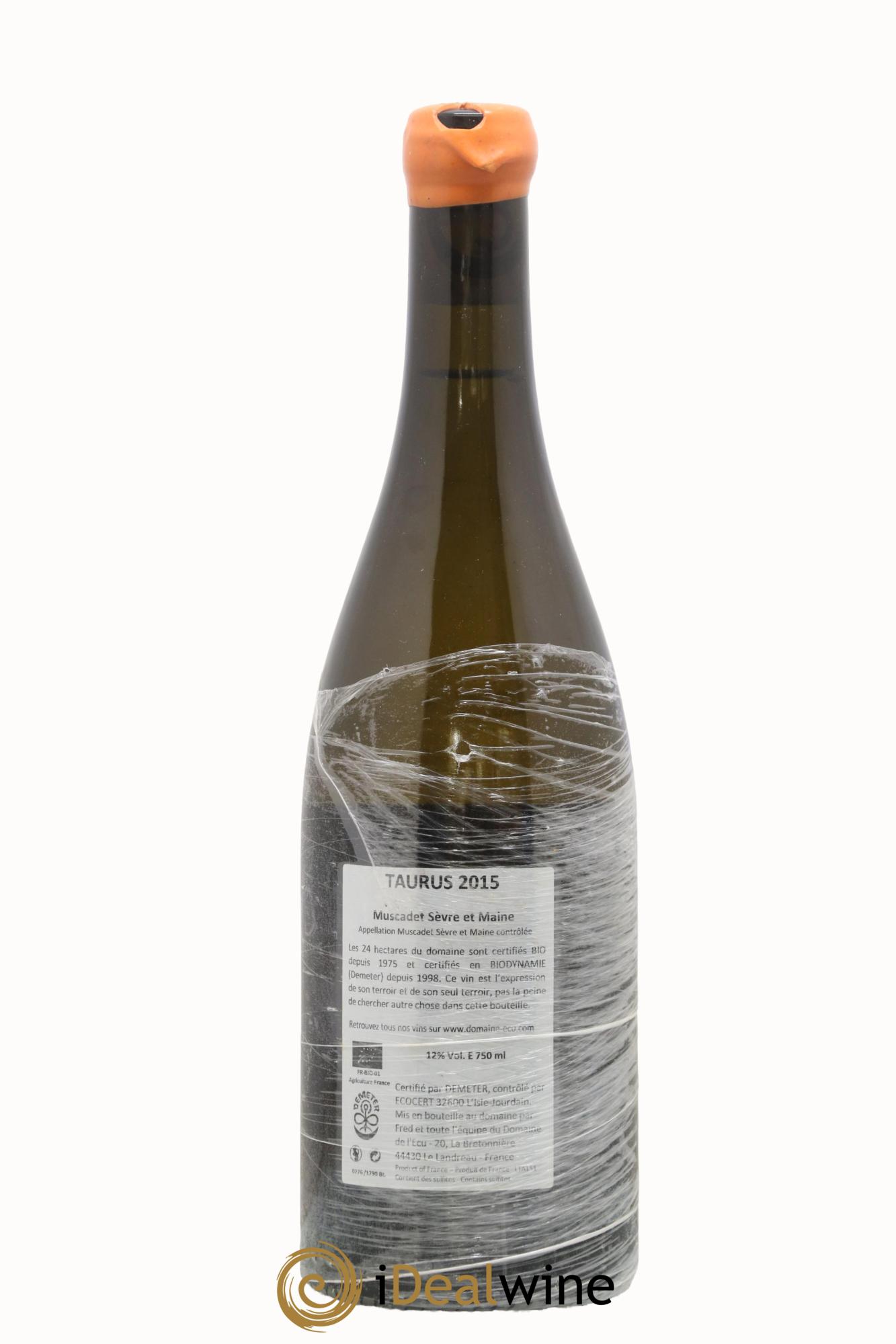 Vin de France (ex-Muscadet-Sèvre-et-Maine) Taurus Domaine de L'Ecu 2015 - Lot of 1 bottle - 1