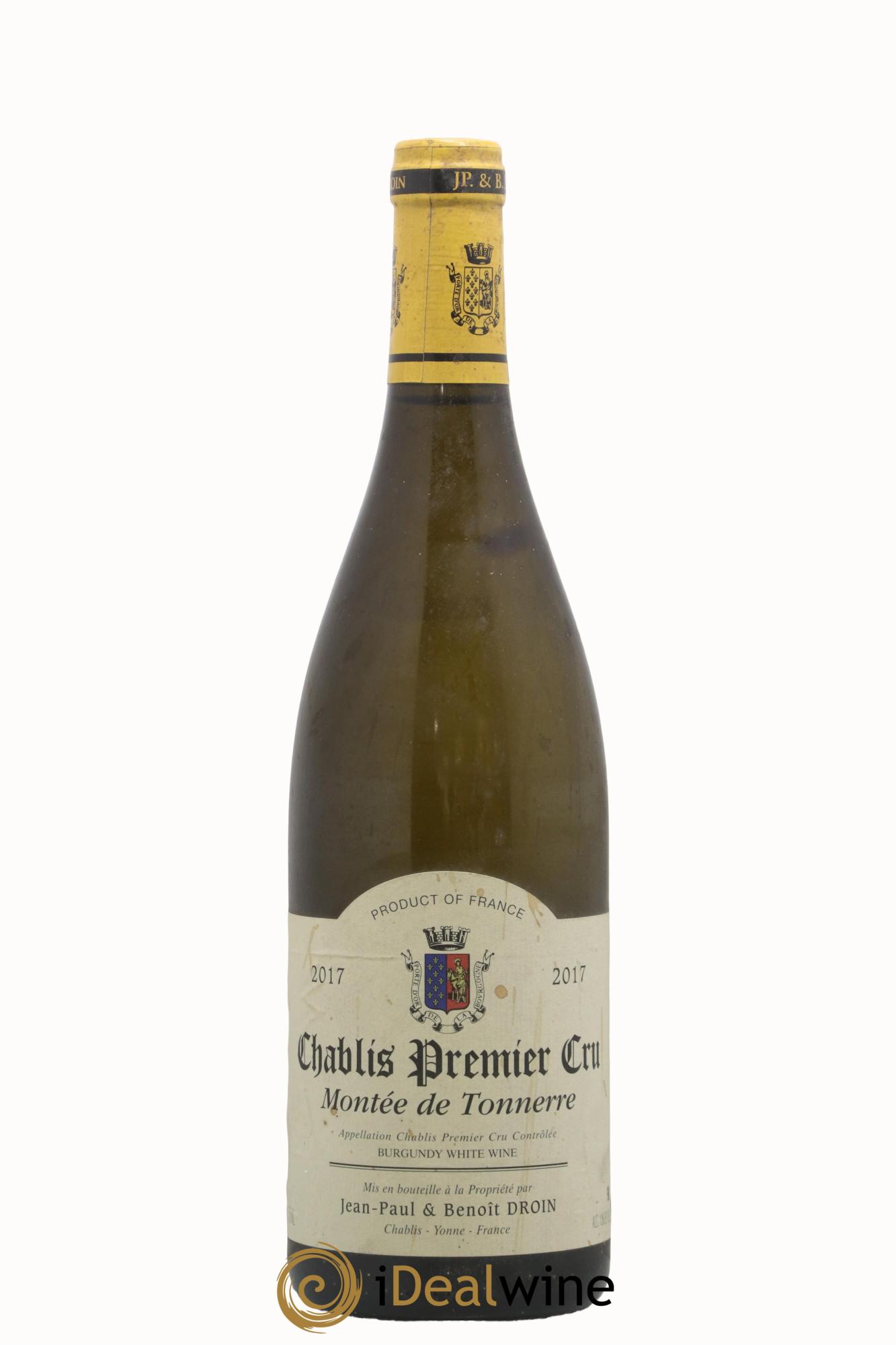 Chablis 1er Cru Montée de Tonnerre Jean-Paul & Benoît Droin (Domaine) 2017 - Lot de 1 bouteille - 0
