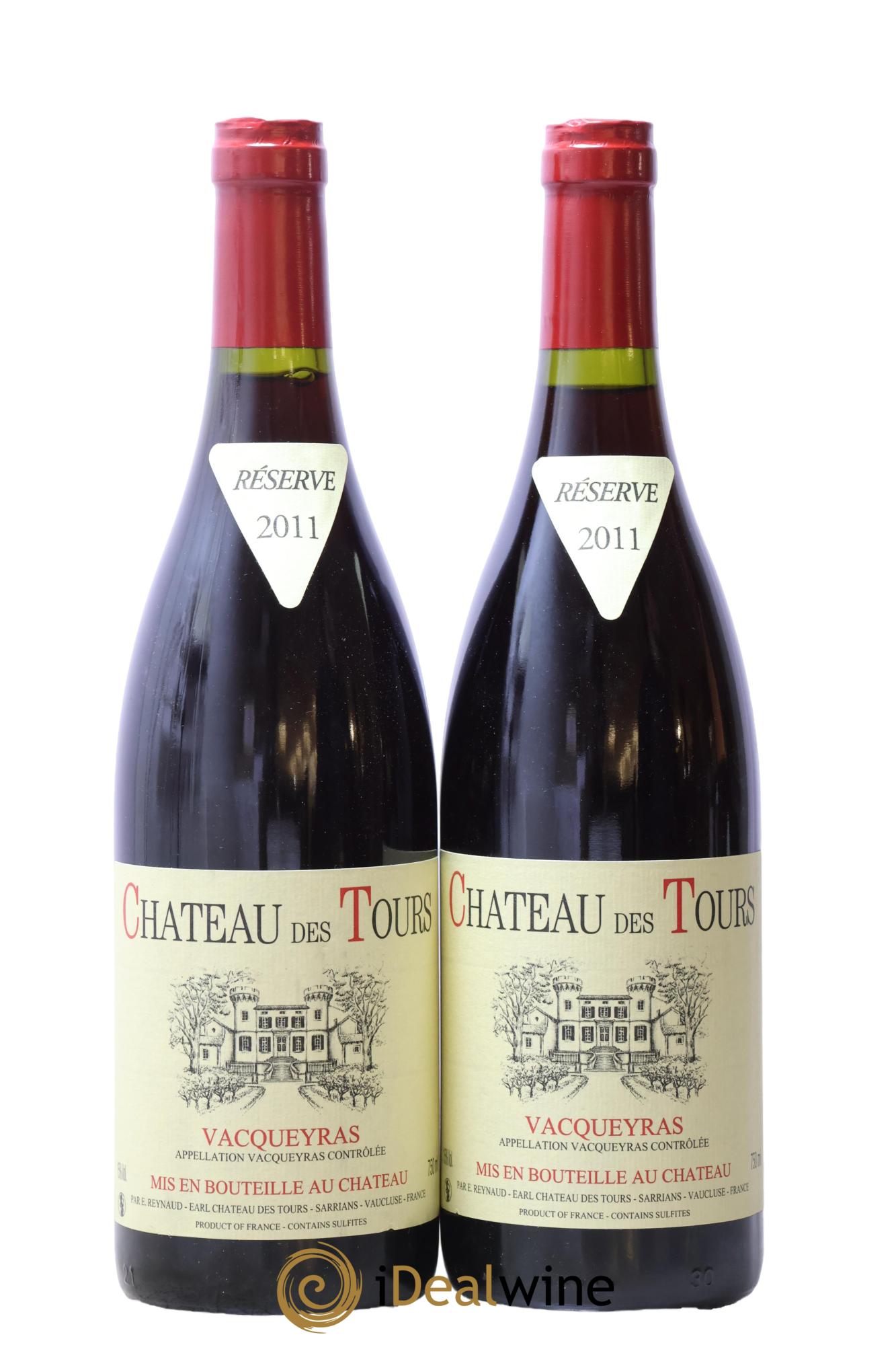 Vacqueyras Château des Tours Emmanuel Reynaud 2011 - Lot de 2 bouteilles - 0