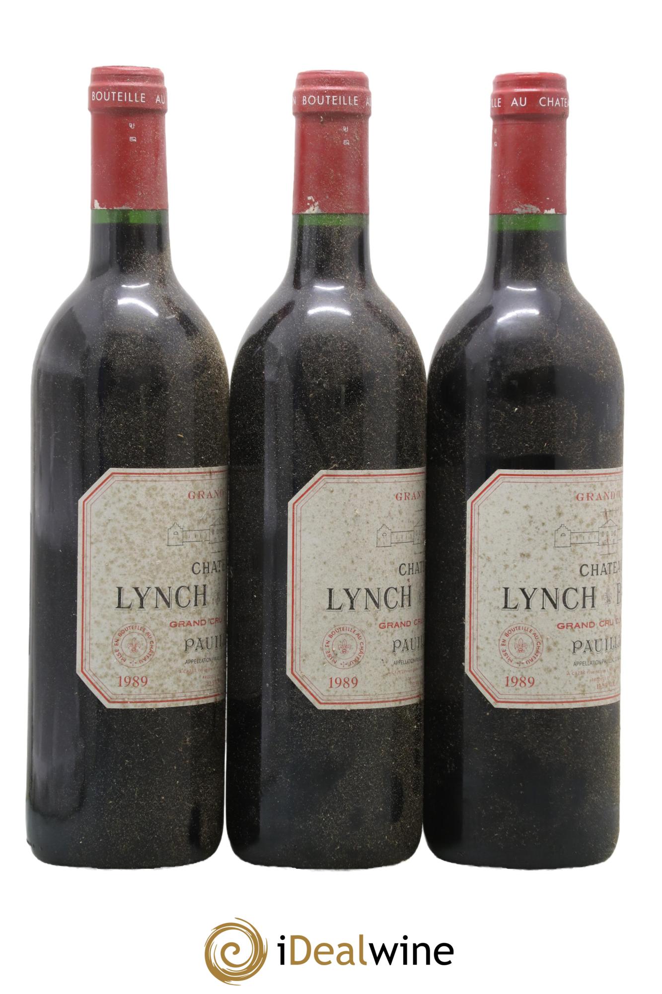 Château Lynch Bages 5ème Grand Cru Classé 1989 - Lot de 3 bouteilles - 1