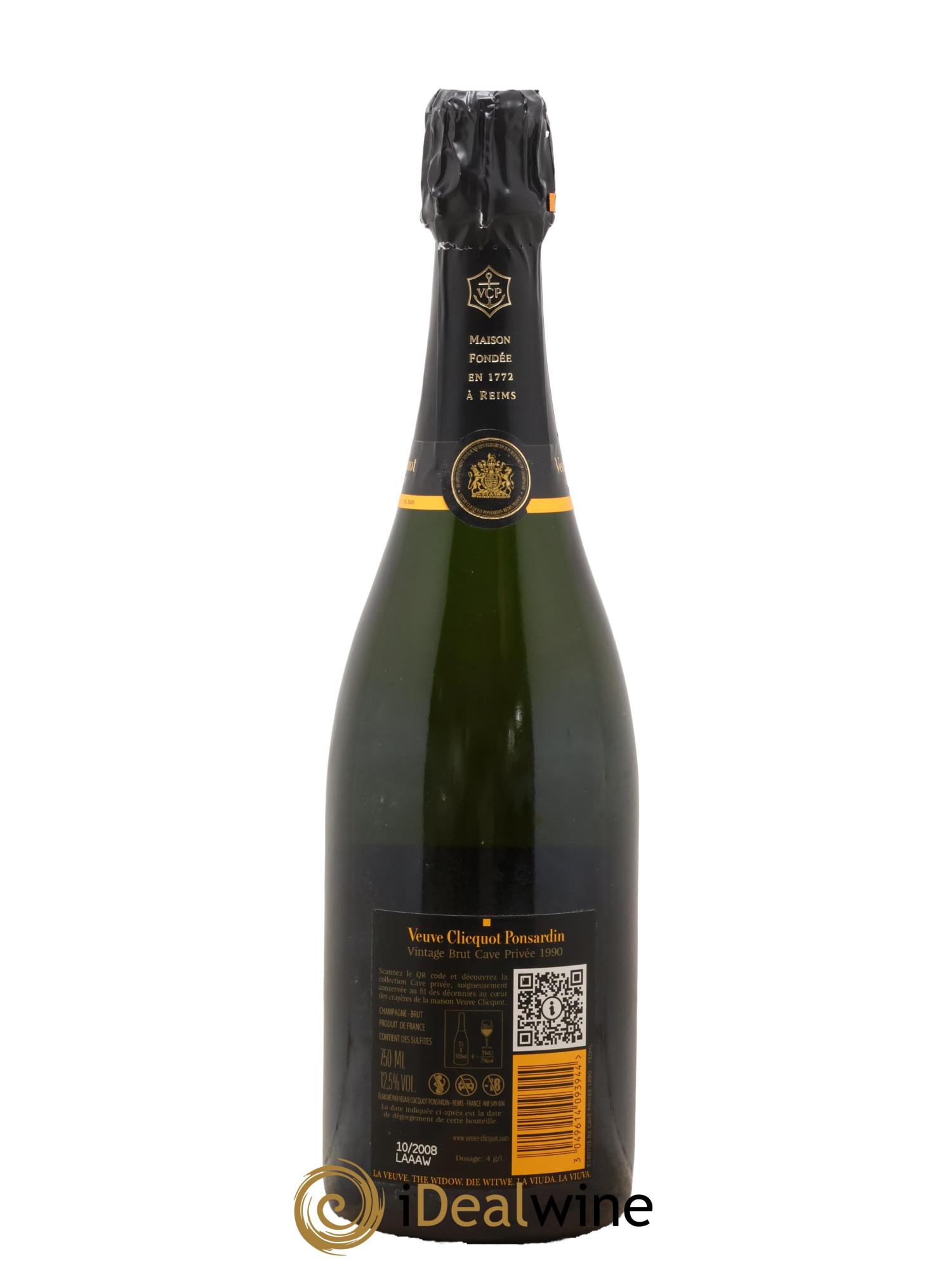 Cave privée Brut Veuve Clicquot 1990 - Posten von 1 Flasche - 1