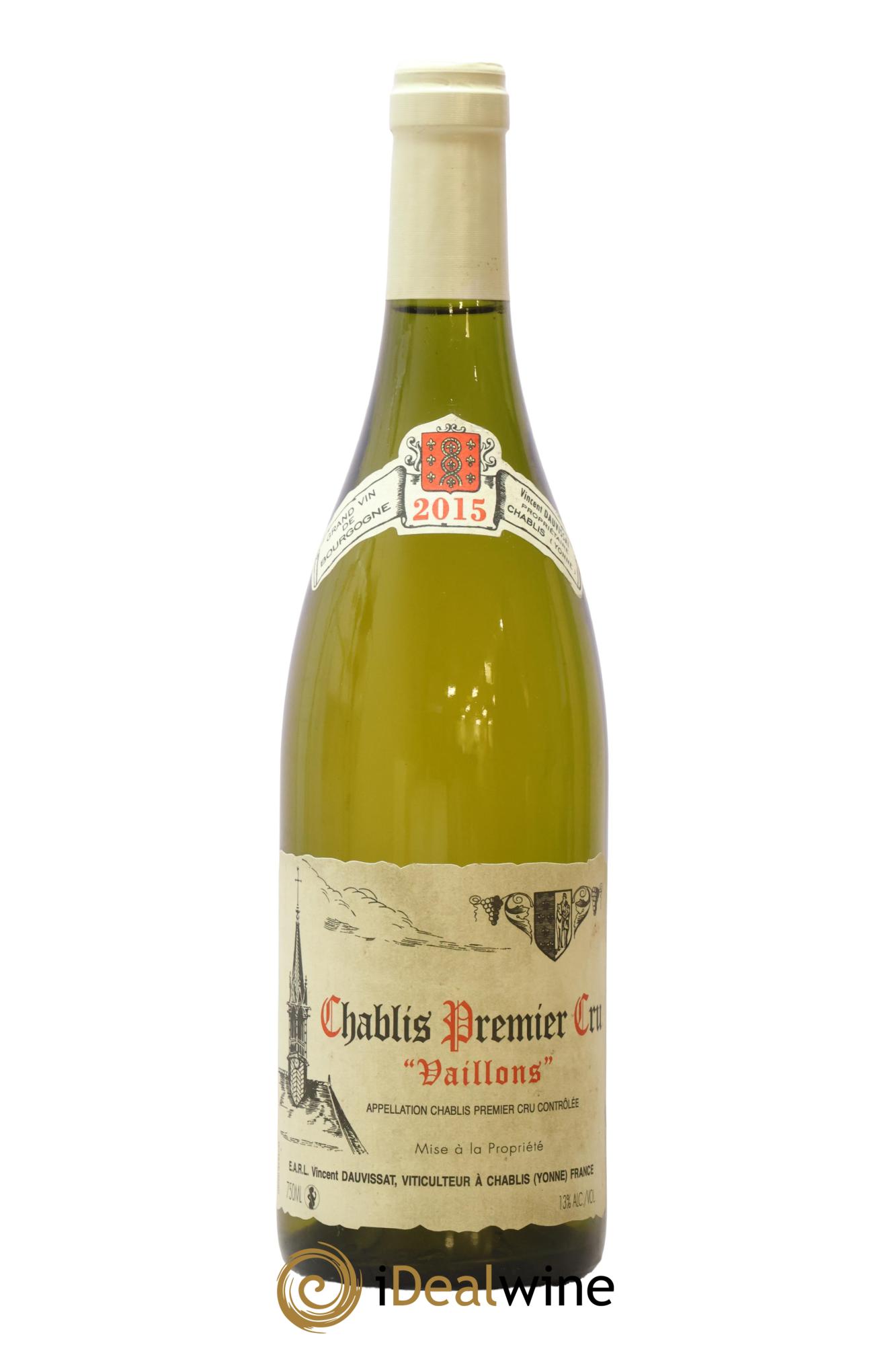Chablis 1er Cru Vaillons Vincent Dauvissat (Domaine) 2015 - Lot de 1 bouteille - 0