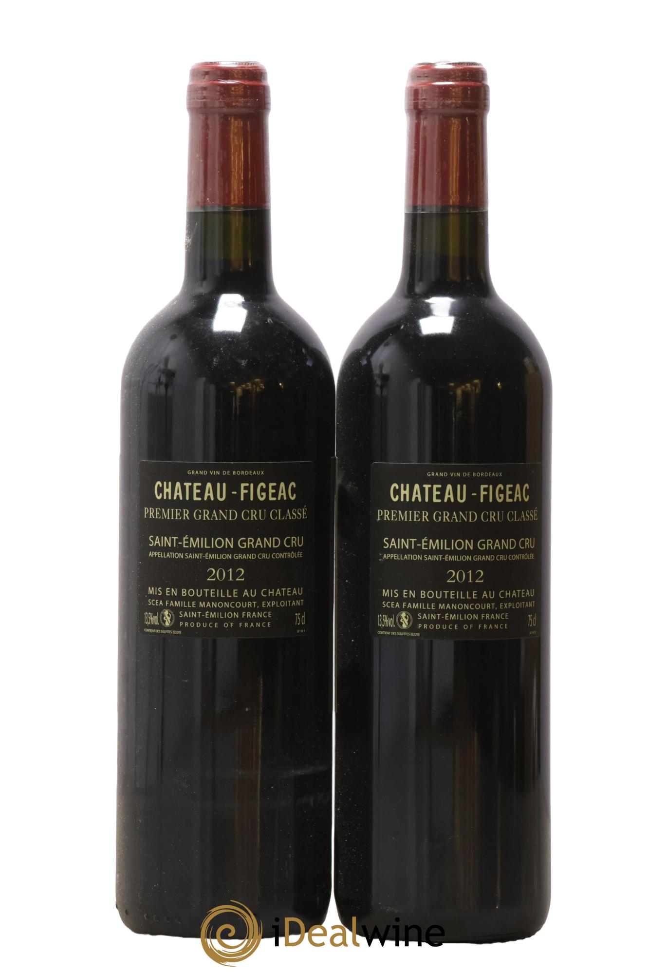 Château Figeac 1er Grand Cru Classé A 2012 - Lotto di 2 bottiglie - 1