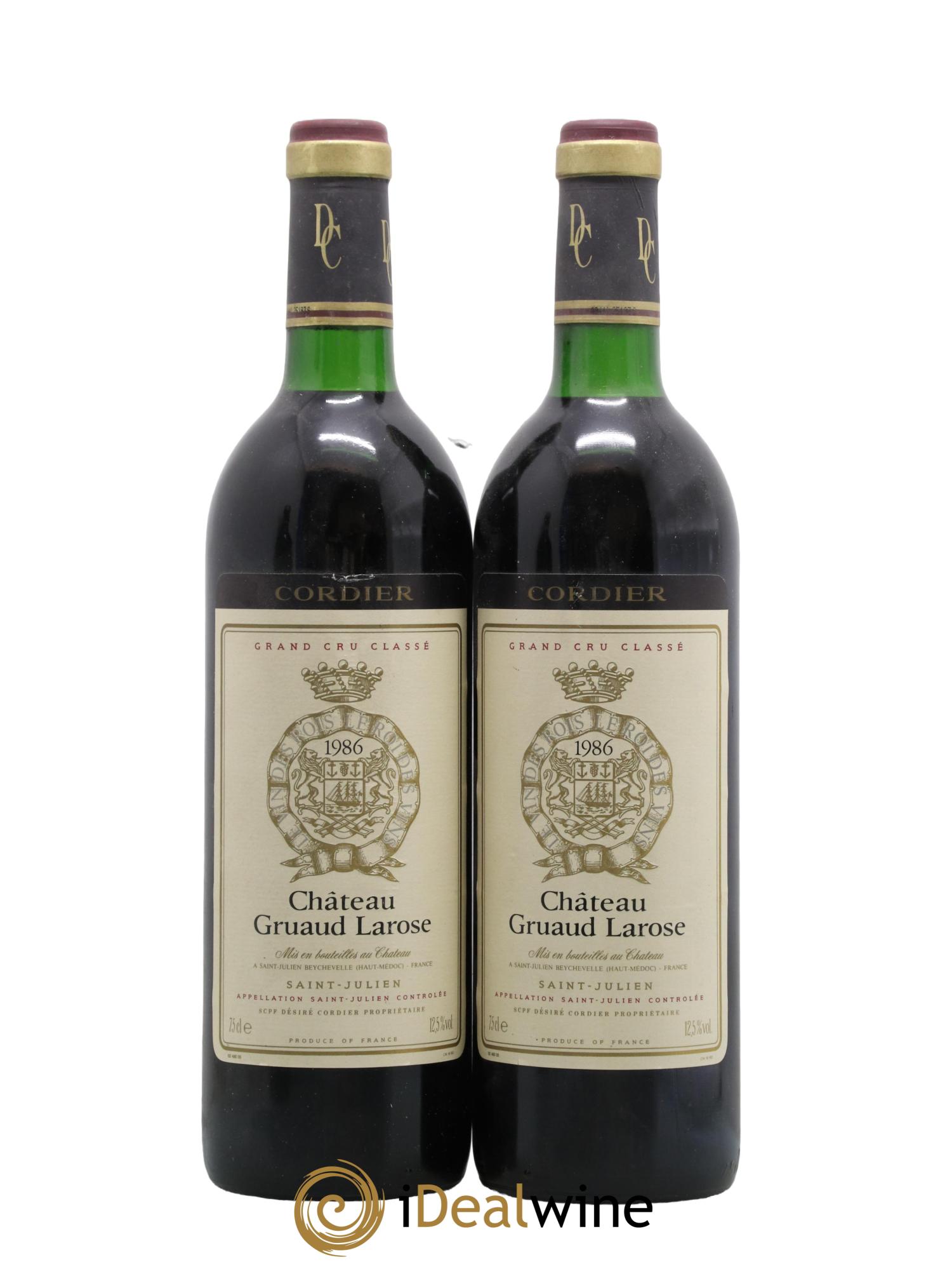 Château Gruaud Larose 2ème Grand Cru Classé 1986 - Lot de 2 bouteilles - 0