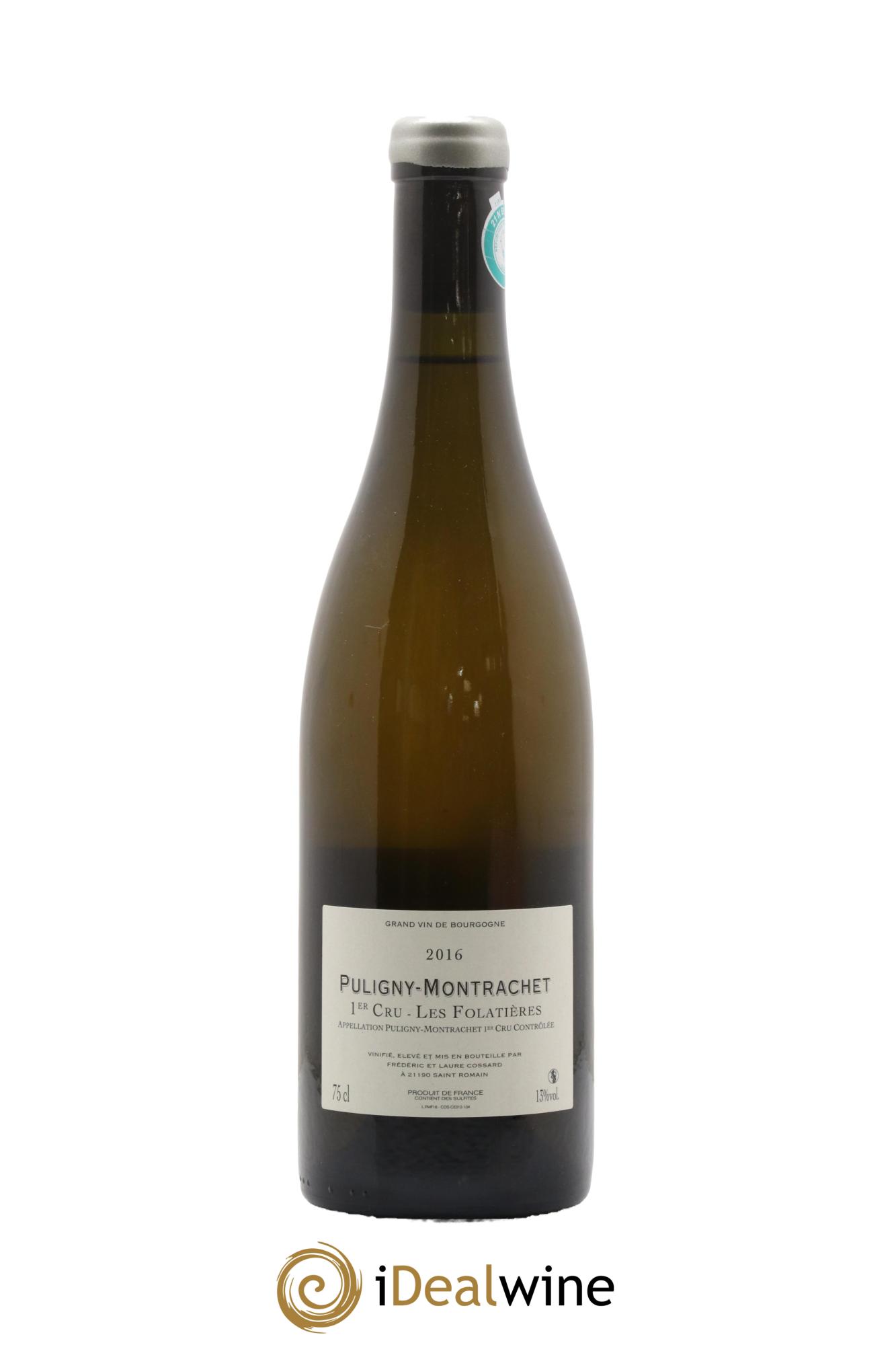 Puligny-Montrachet 1er Cru Les Folatières Domaine de Chassorney - Frédéric Cossard 2016 - Lot of 1 bottle - 1