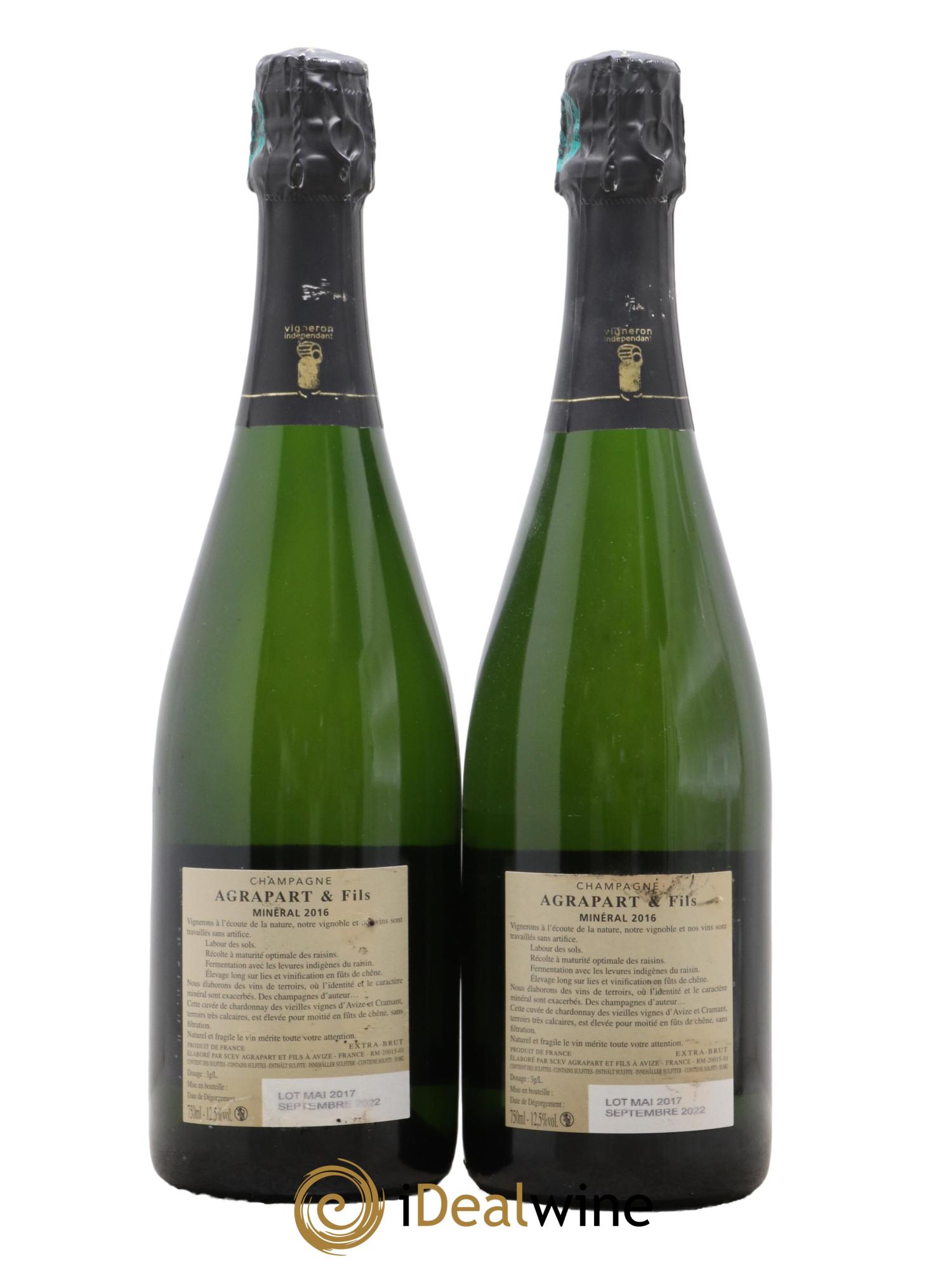 Minéral Blanc de Blancs  Extra-Brut Agrapart & Fils  2016 - Posten von 2 Flaschen - 1
