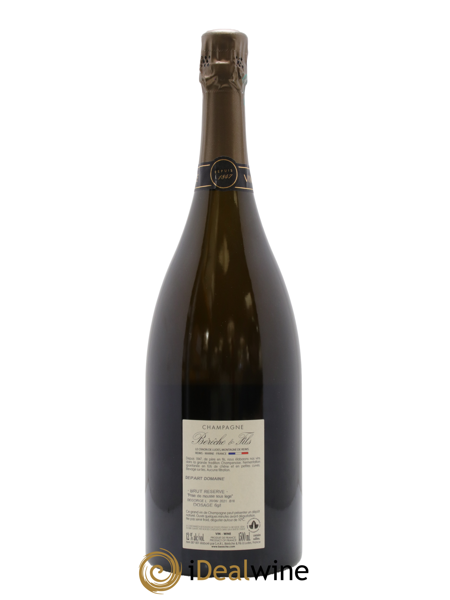 Brut Réserve Bérêche et Fils Vielles Vignes - Lot de 1 magnum - 1