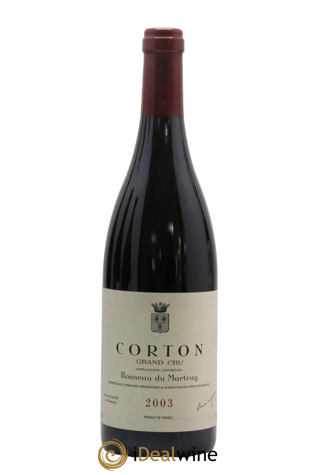 Corton Grand Cru Bonneau du Martray (Domaine) 2003 - Lot de 1 bouteille - 0