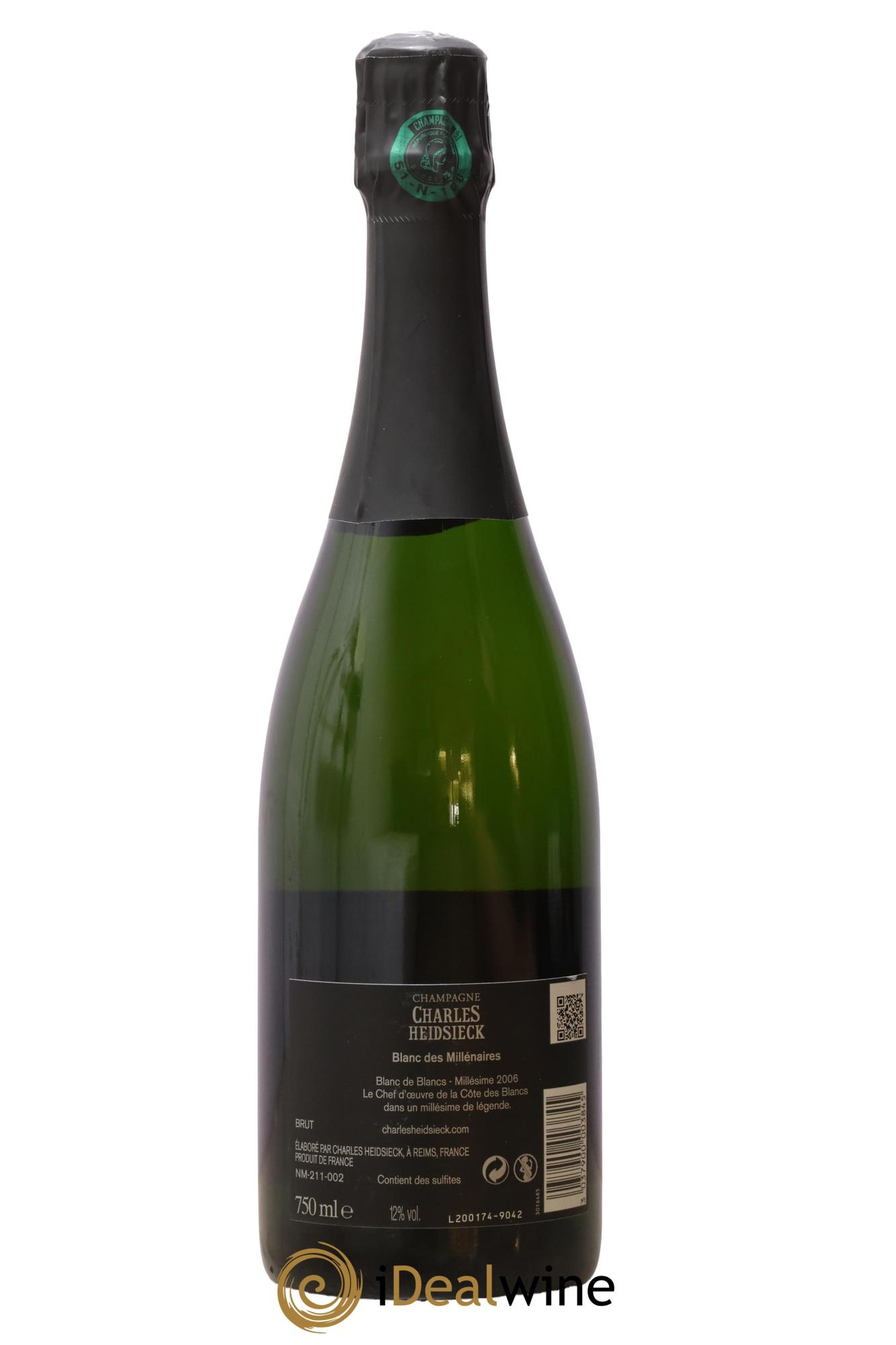 Blanc de Blancs Blanc des Millénaires Brut Charles Heidsieck 2006 - Posten von 1 Flasche - 1