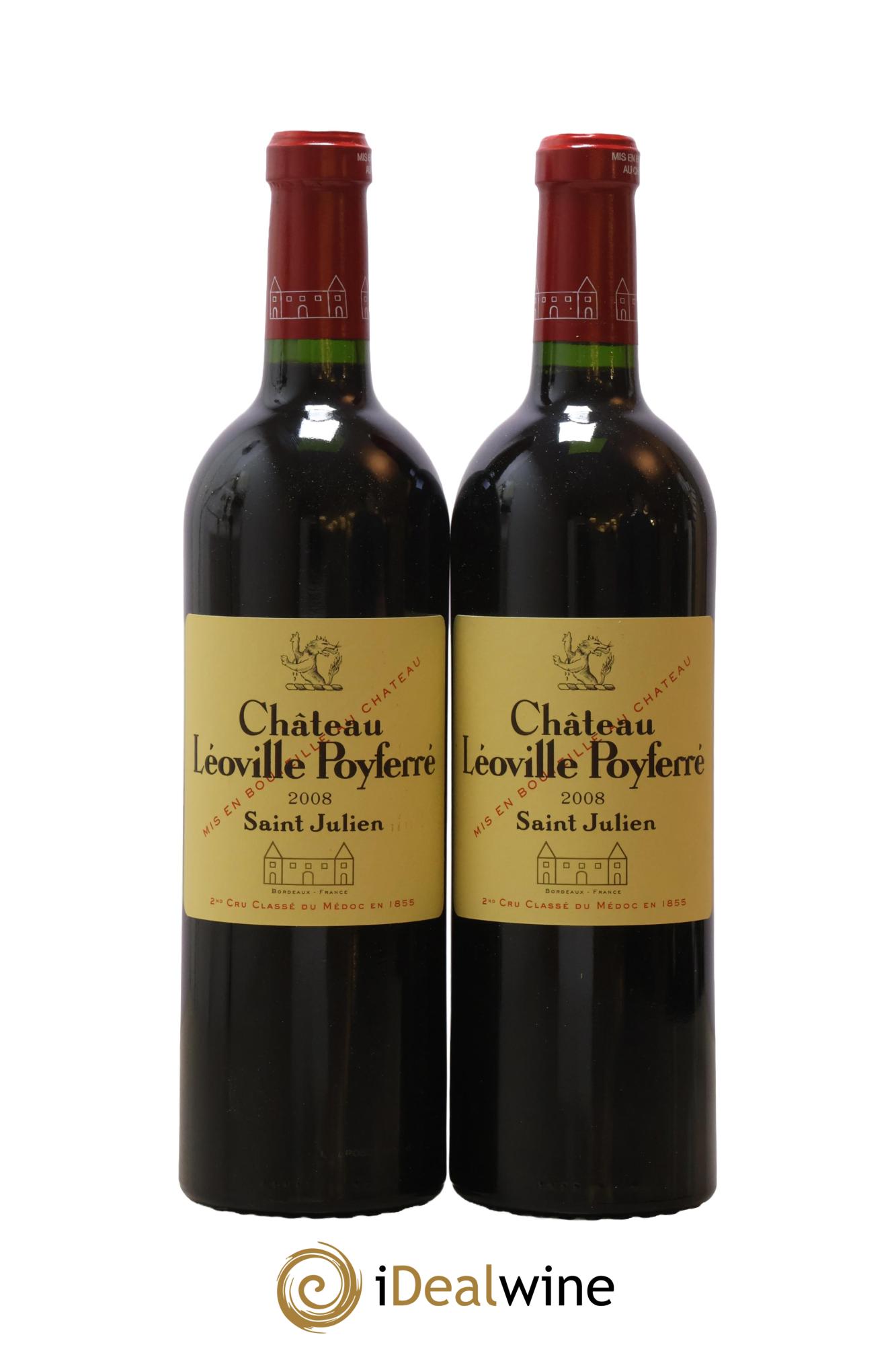 Château Léoville Poyferré 2ème Grand Cru Classé 2008 - Lotto di 2 bottiglie - 0