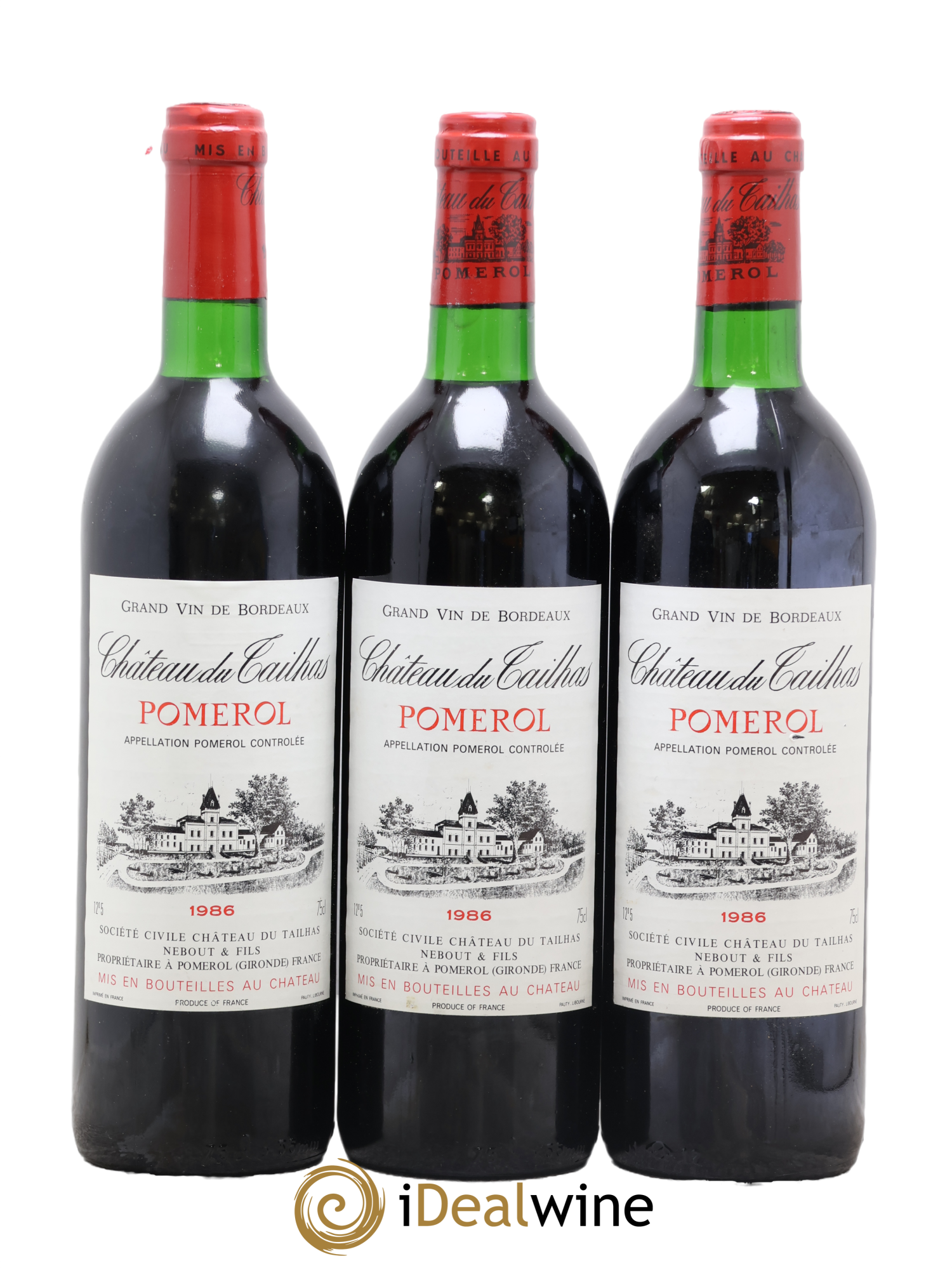 Château du Tailhas 1986 - Lot of 3 bottles - 0