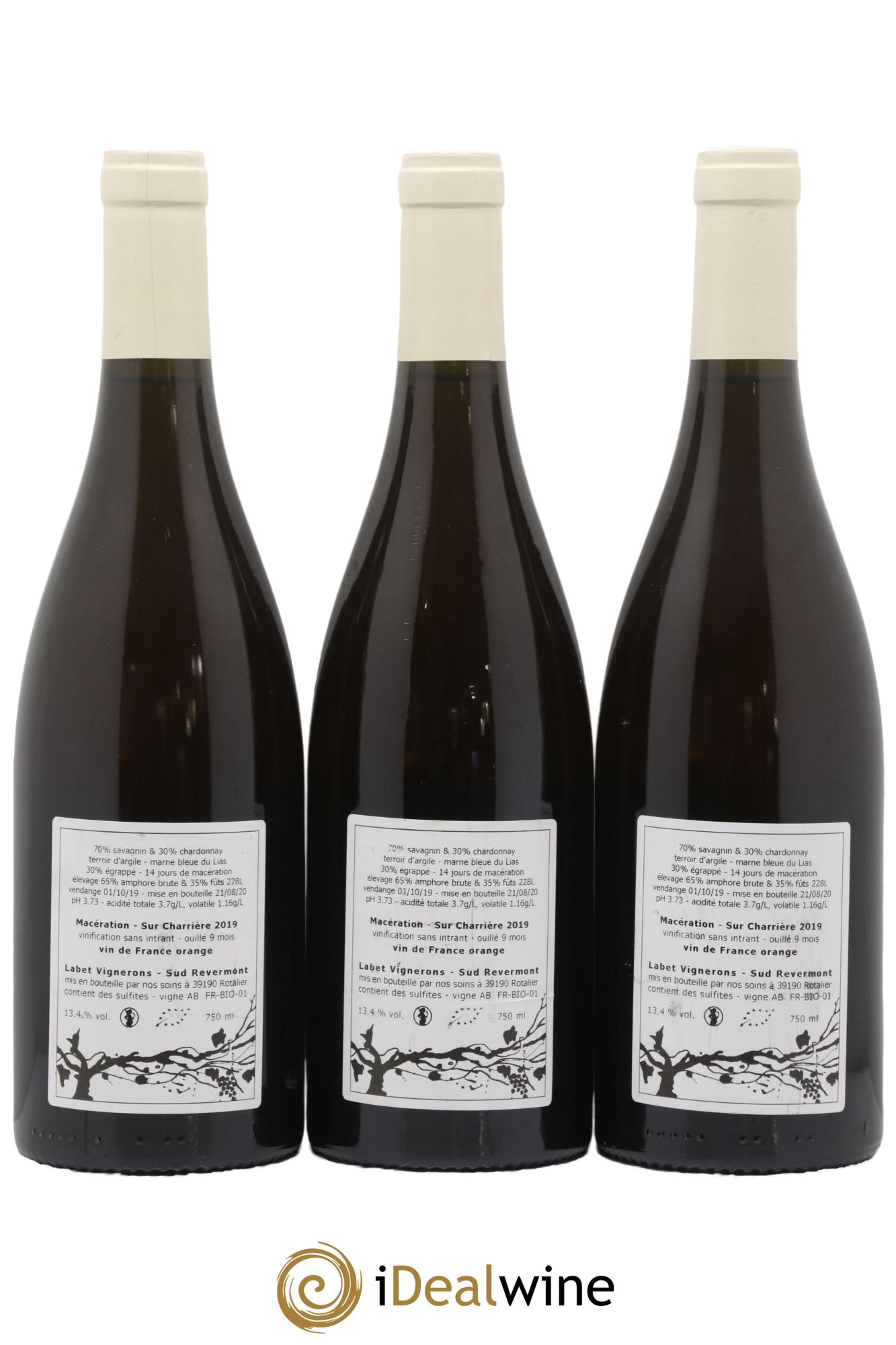 Vin de France Macération Sur Charrière Romain - Julien - Charline Labet 2019 - Lot de 3 bouteilles - 1
