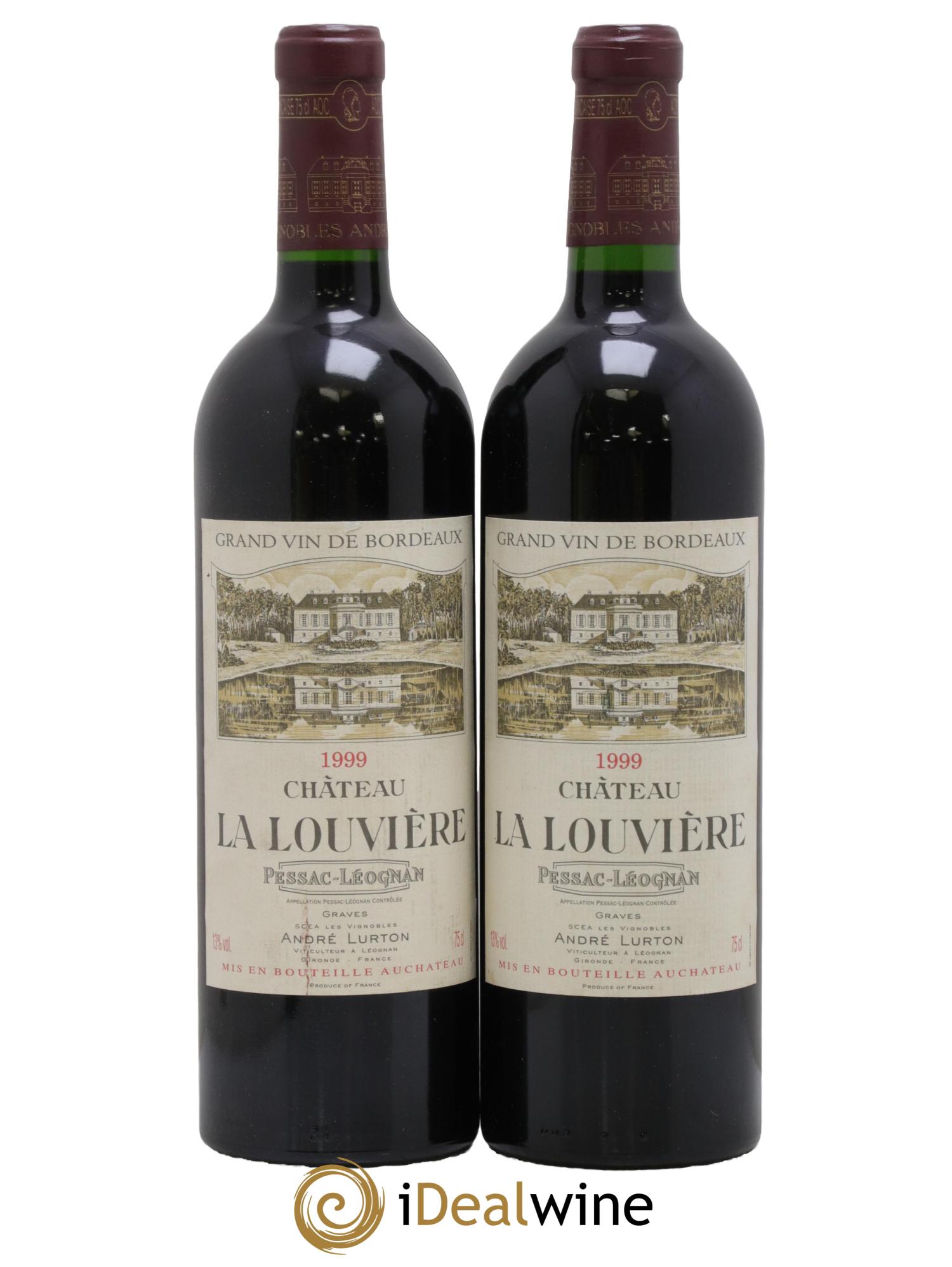 Château la Louvière 1999 - Lot of 2 bottles - 0