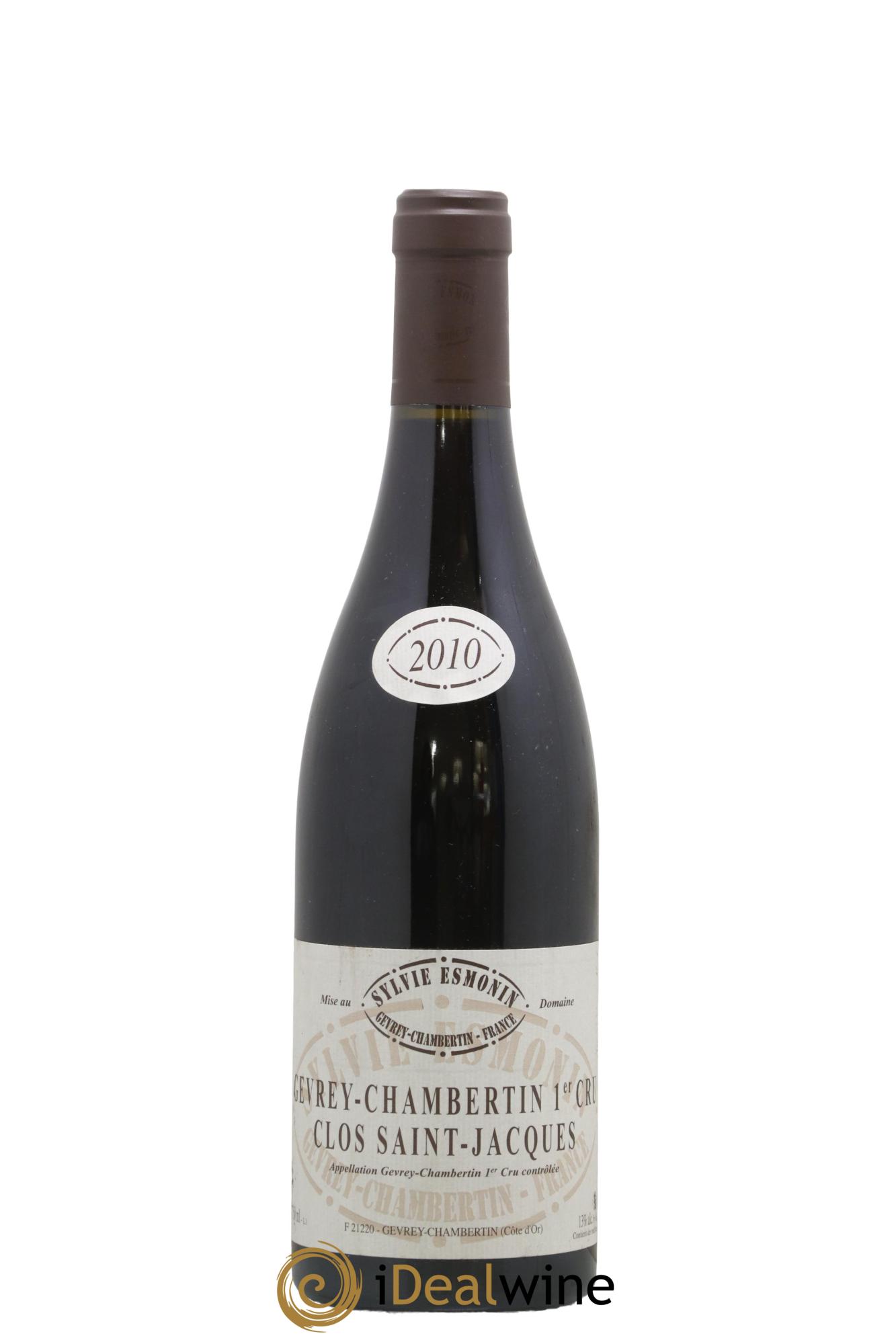 Gevrey-Chambertin 1er Cru Clos Saint Jacques Sylvie Esmonin 2010 - Lot de 1 bouteille - 0