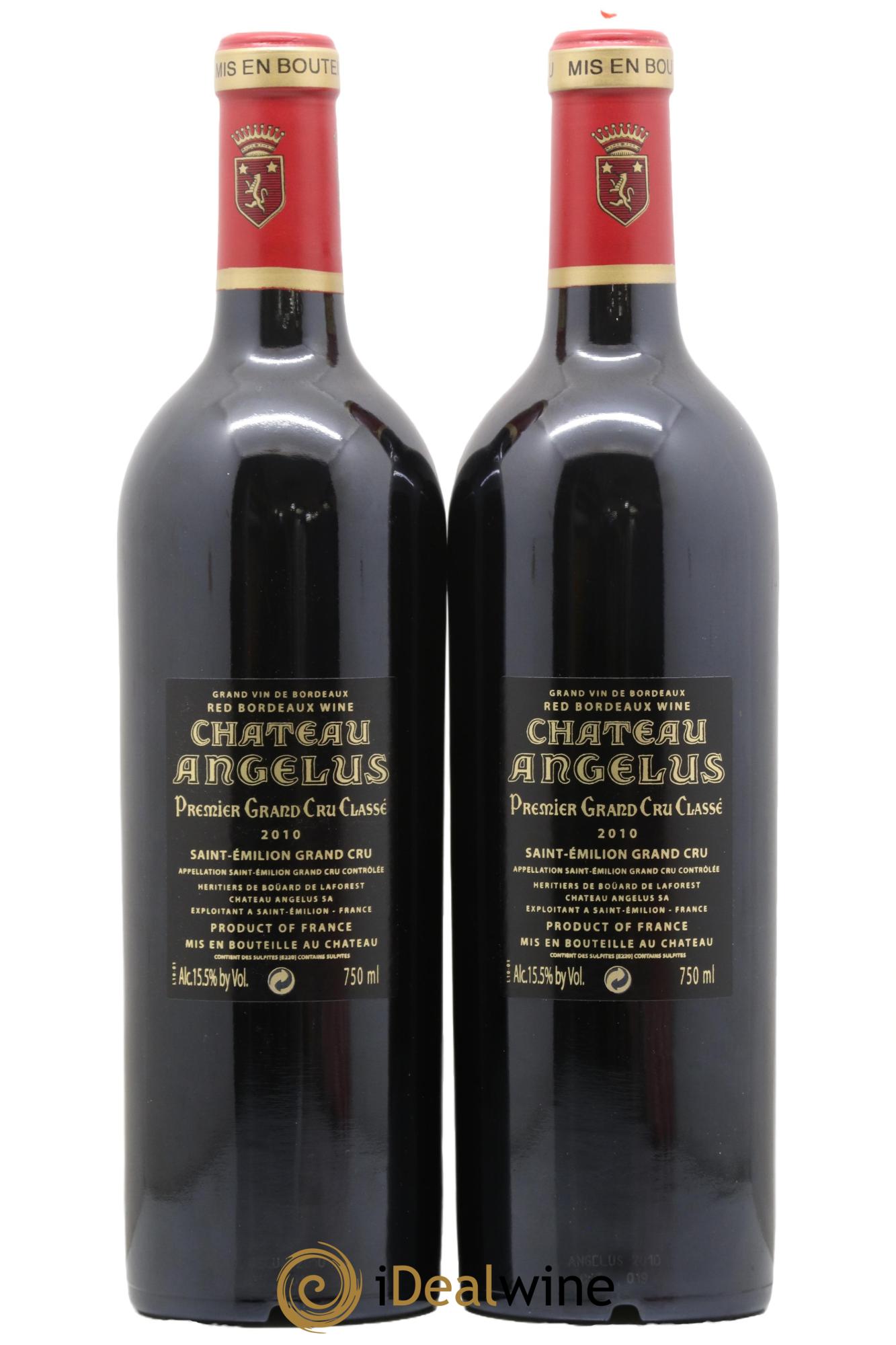 Château Angélus 1er Grand Cru Classé A 2010 - Posten von 2 Flaschen - 1