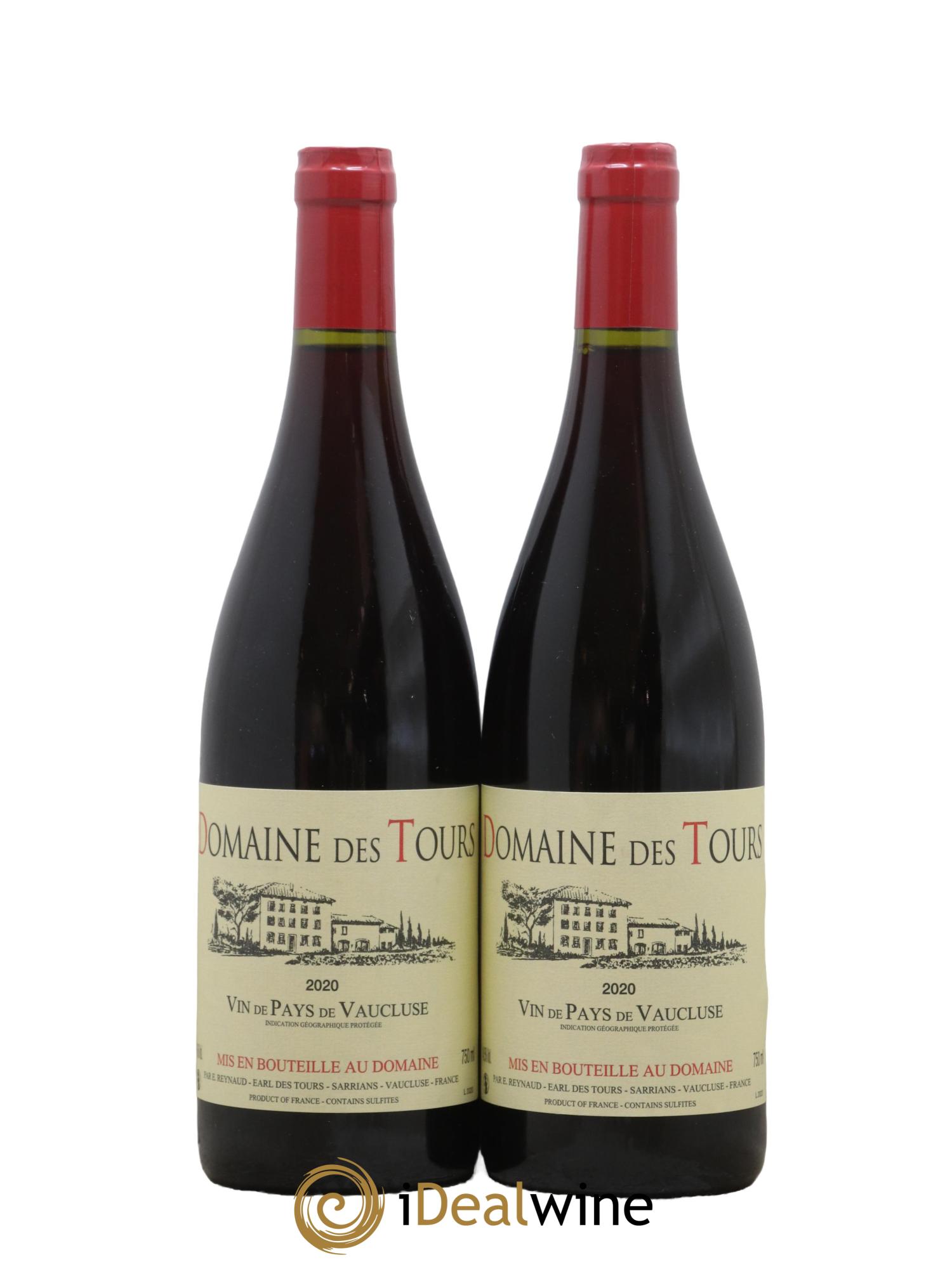 Vaucluse (Vin de Pays de Vaucluse) Domaine des Tours Emmanuel Reynaud 2020 - Lot de 2 bouteilles - 0