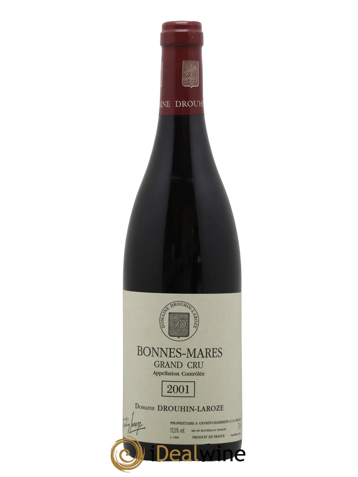 Bonnes-Mares Grand Cru Domaine Drouhin-Laroze 2001 - Lot de 1 bouteille - 0