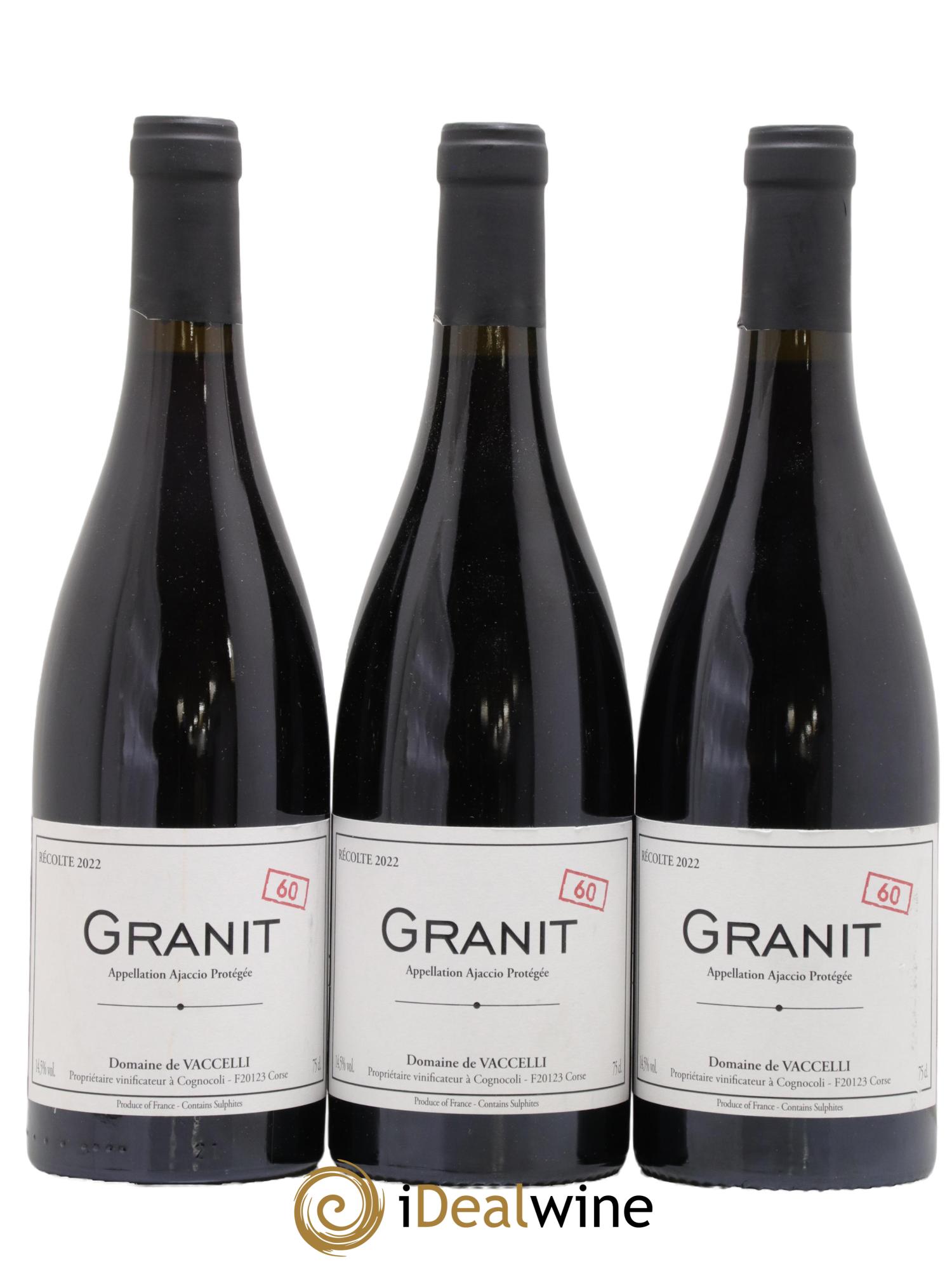 Ajaccio Granit 60 Vaccelli 2022 - Lot de 3 bouteilles - 0