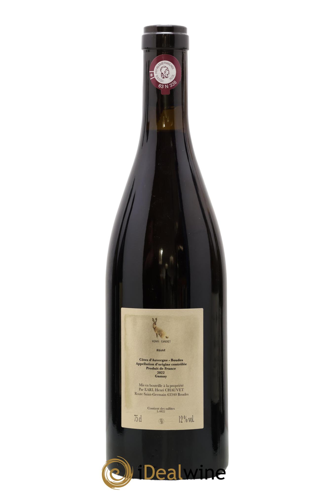 Côtes d'Auvergne Boudes Rouge Henri Chauvet 2022 - Lotto di 1 bottiglia - 1