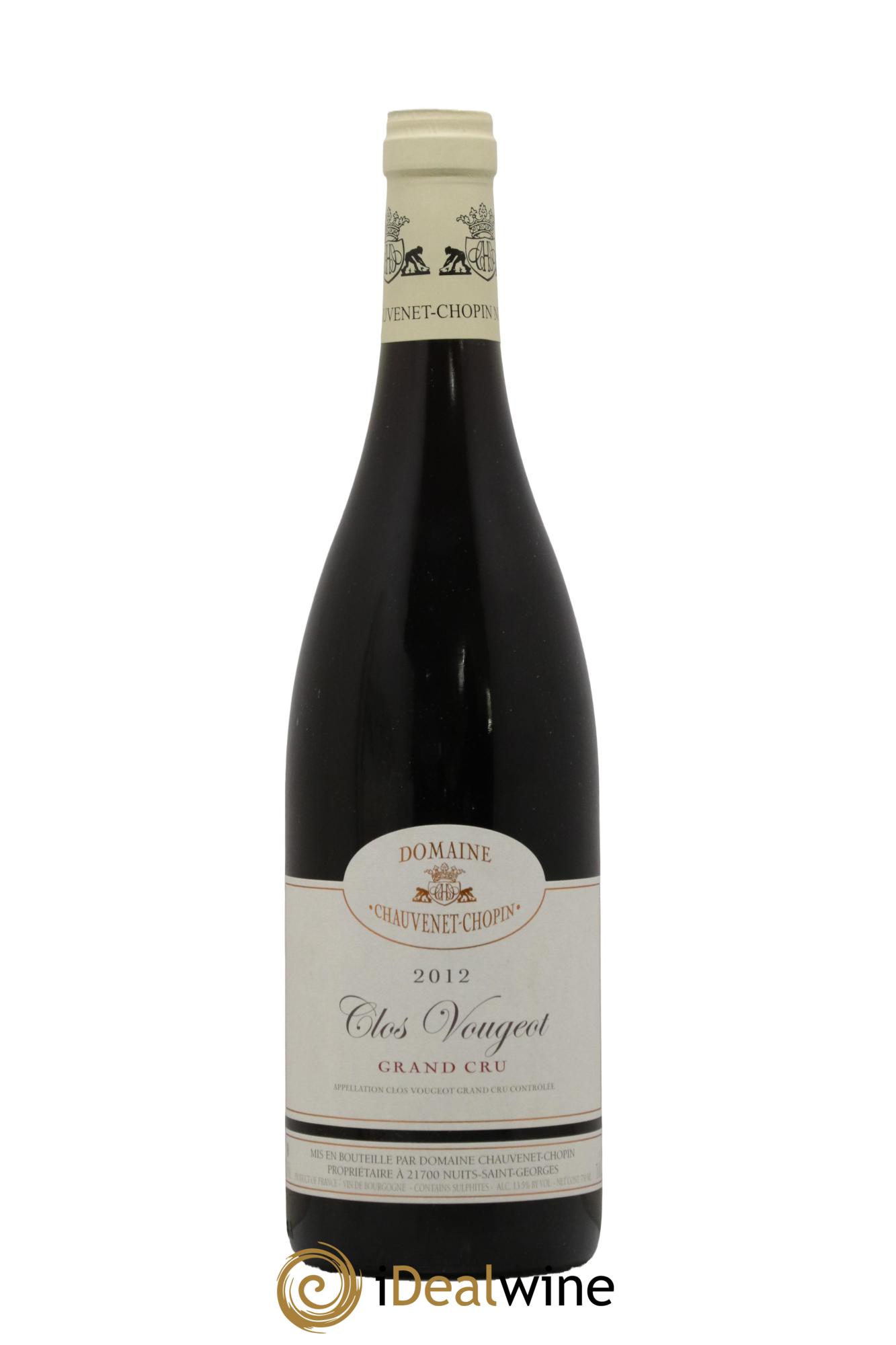 Clos de Vougeot Grand Cru Chauvenet-Chopin (Domaine) 2012 - Lotto di 1 bottiglia - 0