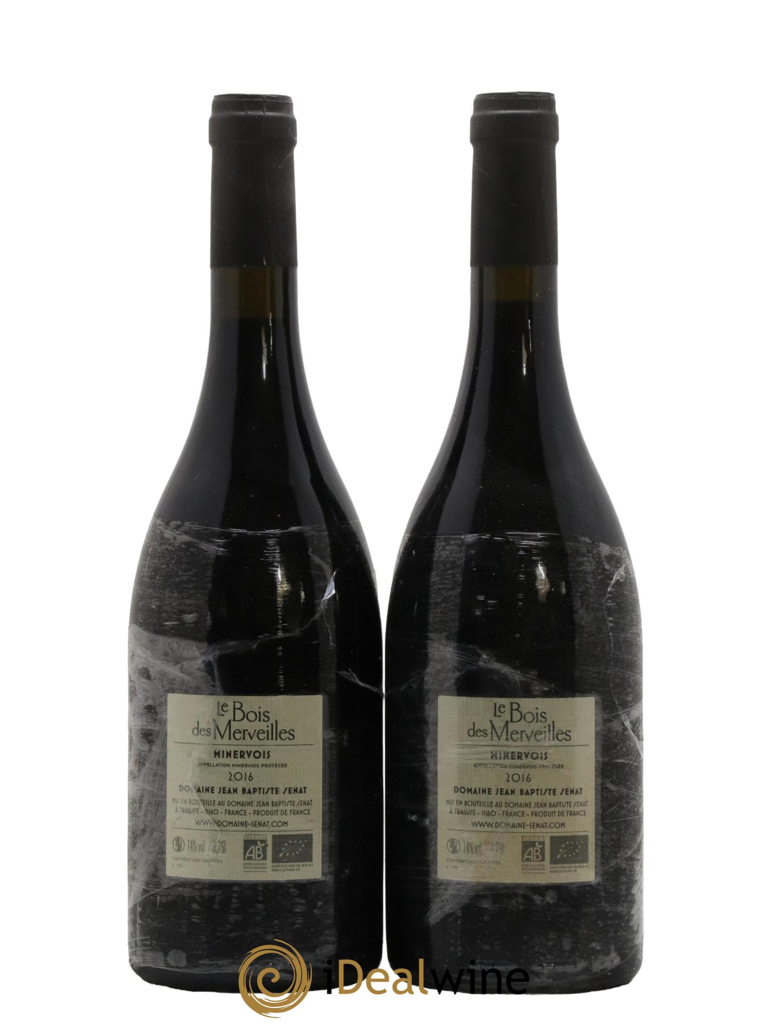 Minervois Le Bois des Merveilles Jean-Baptiste Sénat  2016 - Lot de 2 bouteilles - 1