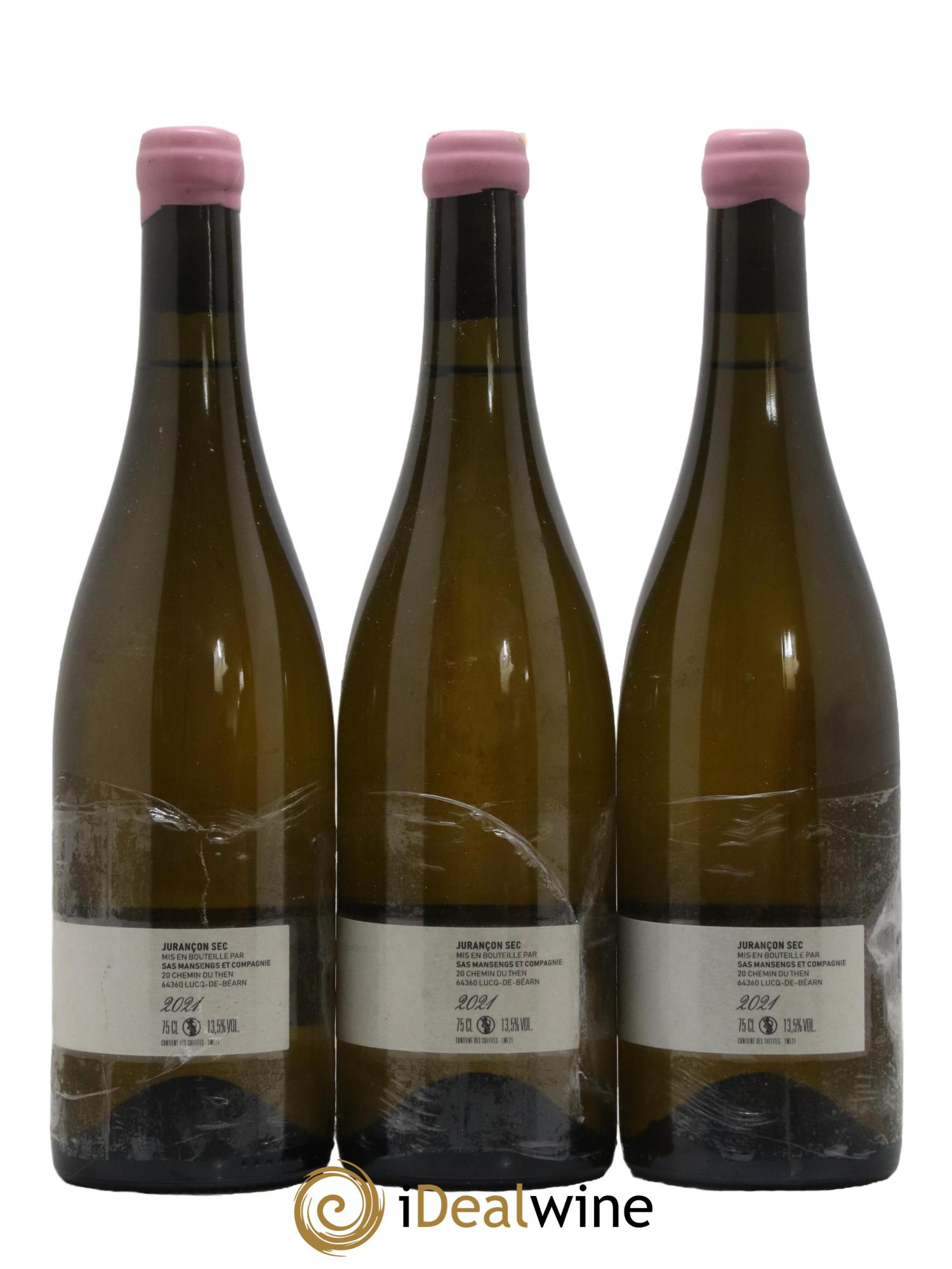 Jurançon Marcel Mansengs et Compagnie 2021 - Lot de 3 bouteilles - 1