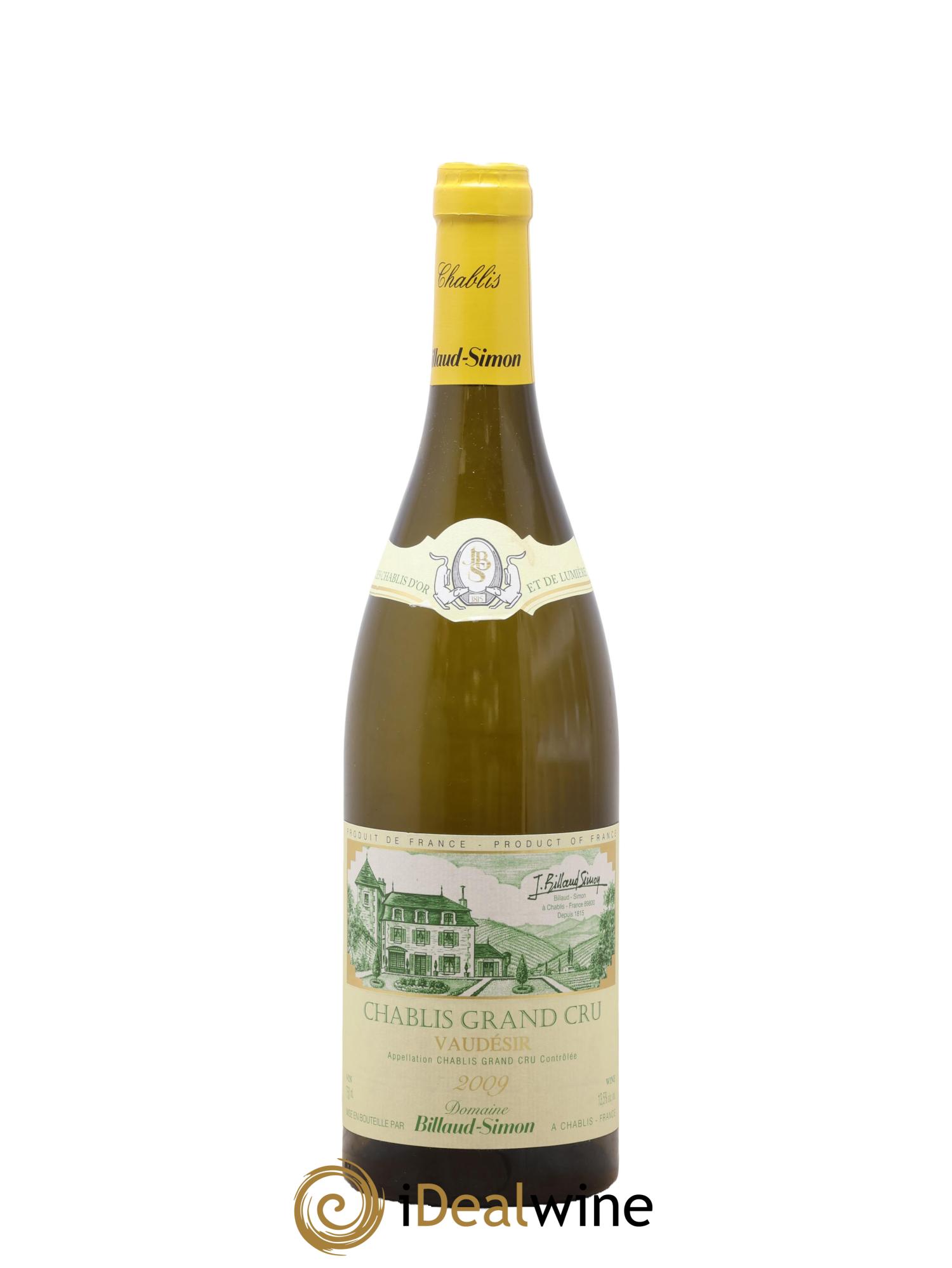 Chablis Grand Cru Vaudésir Billaud-Simon (Domaine) 2009 - Lotto di 1 bottiglia - 0