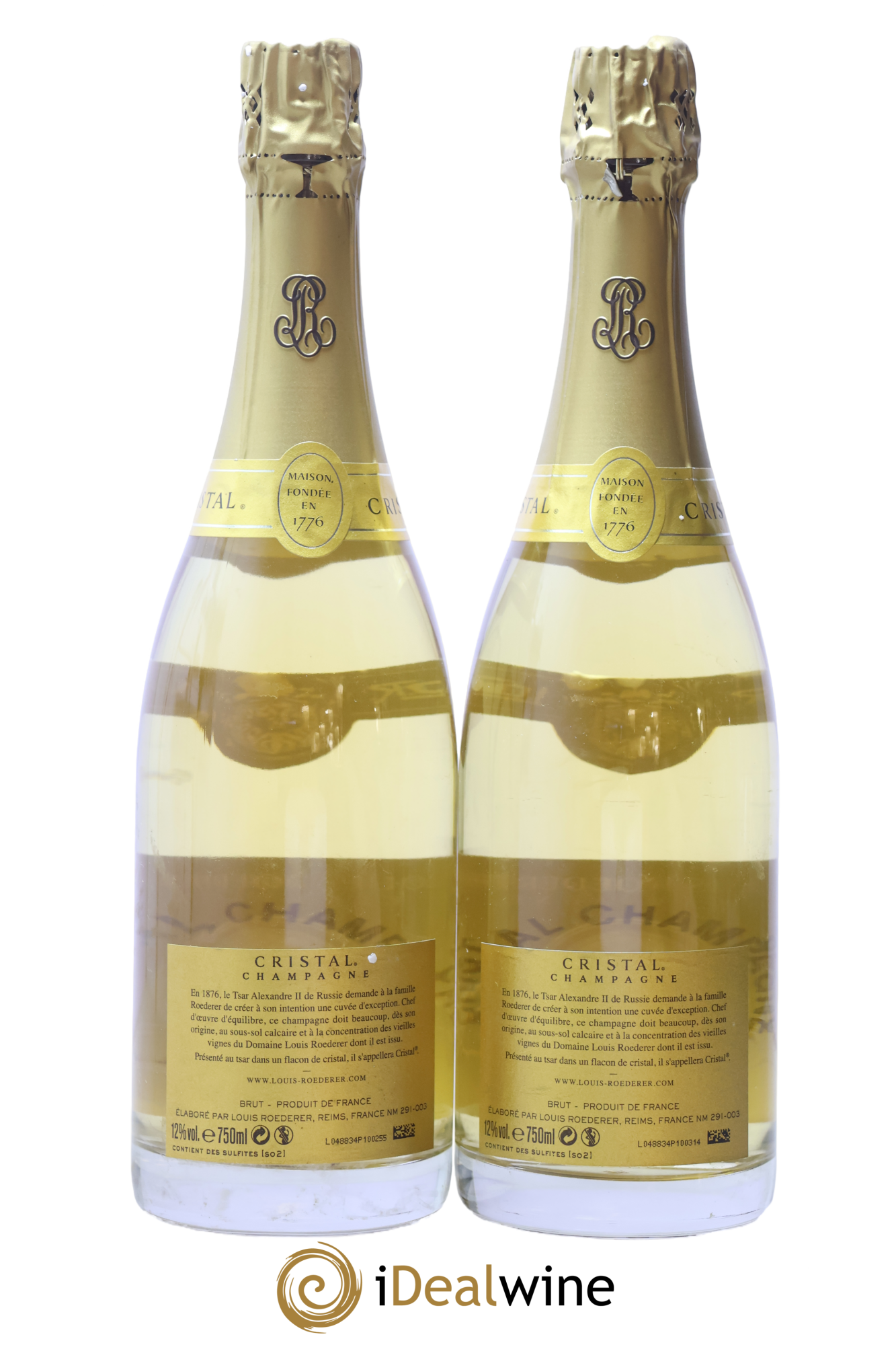 Cristal Louis Roederer 2012 - Posten von 2 Flaschen - 1
