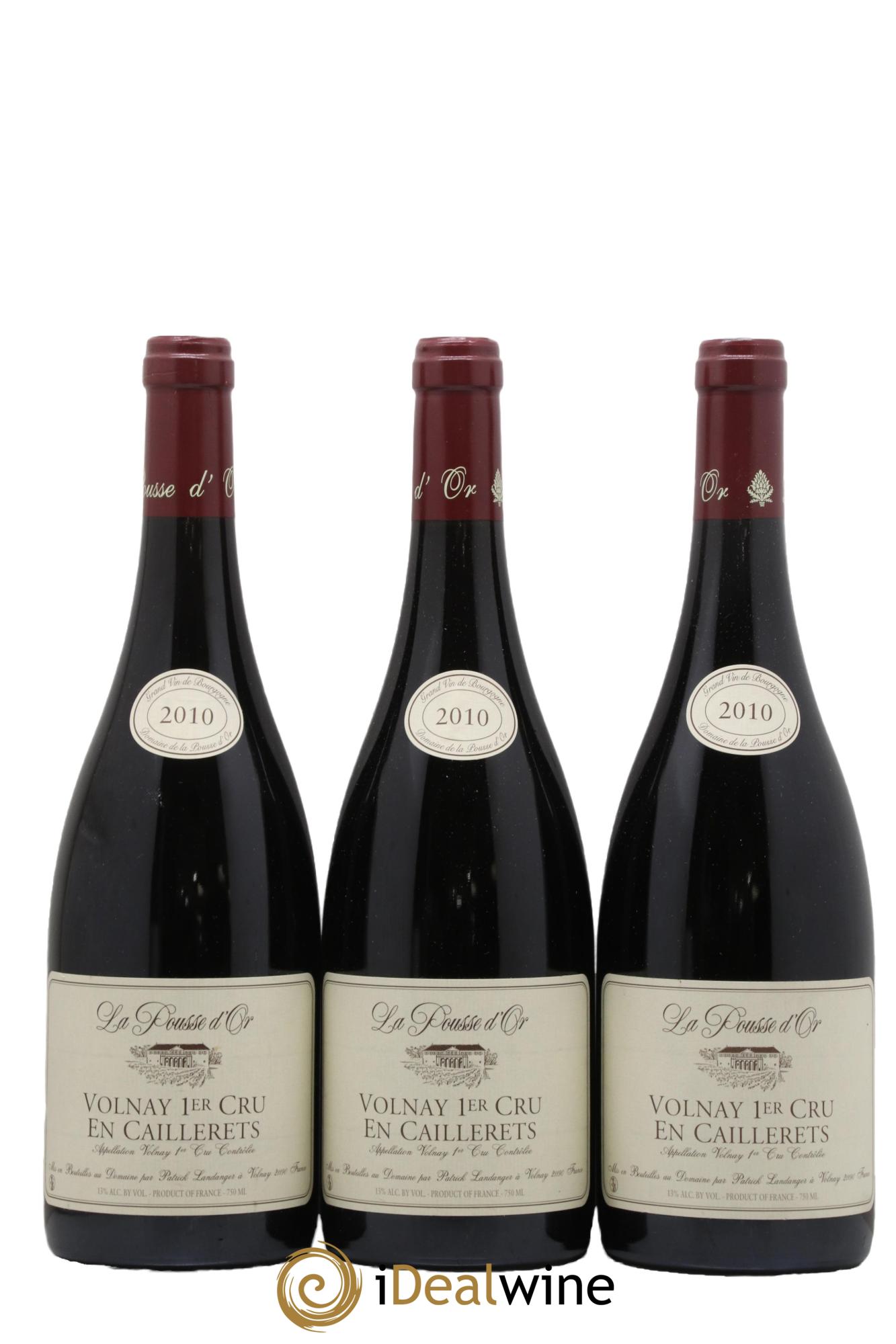 Volnay 1er Cru Les Caillerets La Pousse d'Or (Domaine de) 2010 - Lotto di 3 bottiglie - 0
