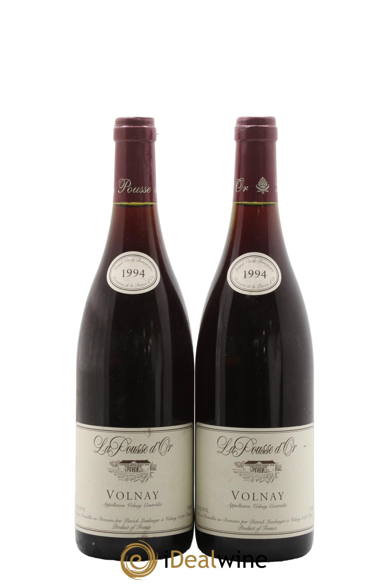 Volnay Domaine de la Pousse d'Or 1994 - Lot de 2 bouteilles - 0