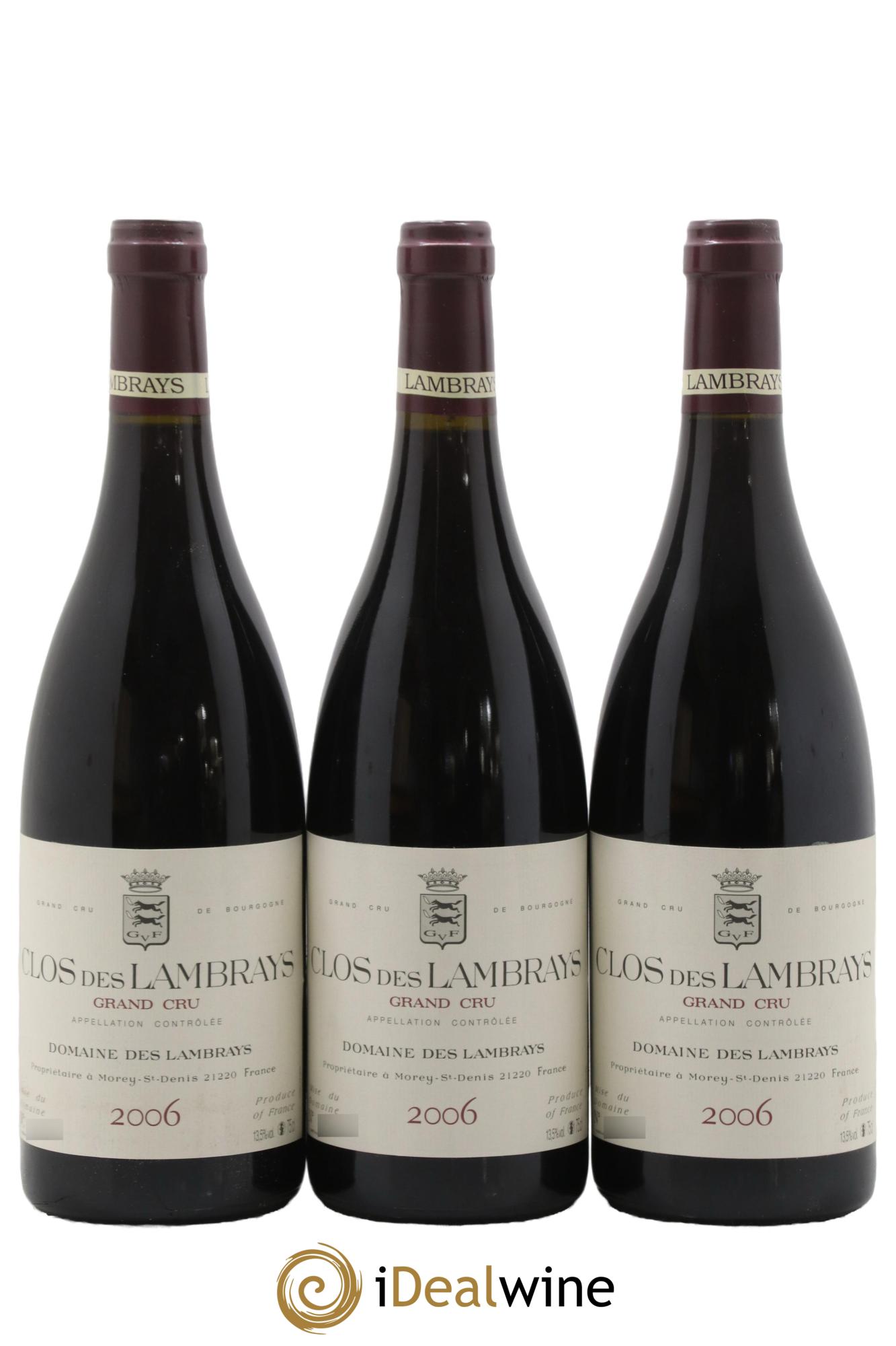 Clos des Lambrays Grand Cru Domaine des Lambrays 2006 - Lotto di 3 bottiglie - 0