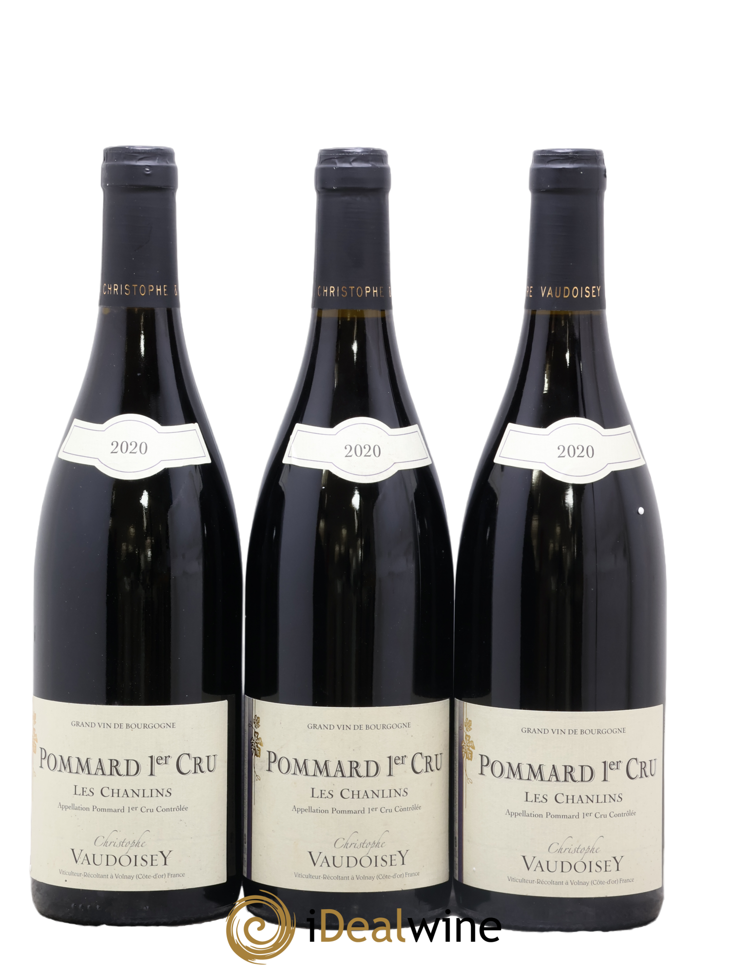 Pommard 1er Cru Les Chanlins Christophe Vaudoisey 2020 - Lotto di 3 bottiglie - 0
