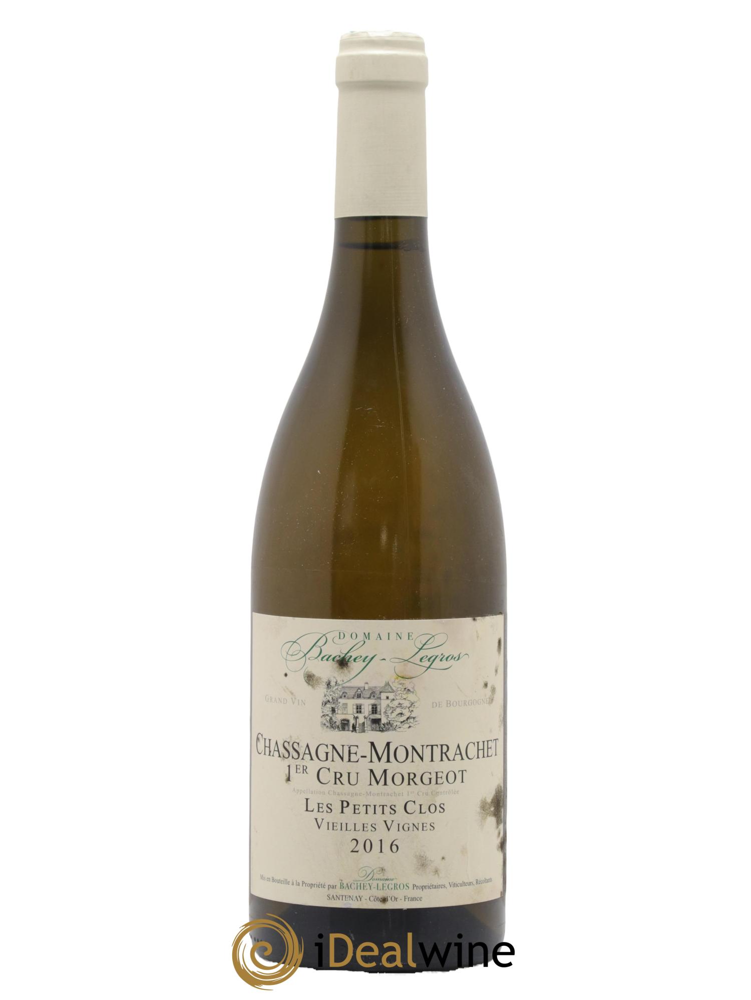 Chassagne-Montrachet 1er Cru Morgeot Les Petits Clos Vieilles Vignes Domaine Bachey-Legros 2016 - Lot de 1 bouteille - 0