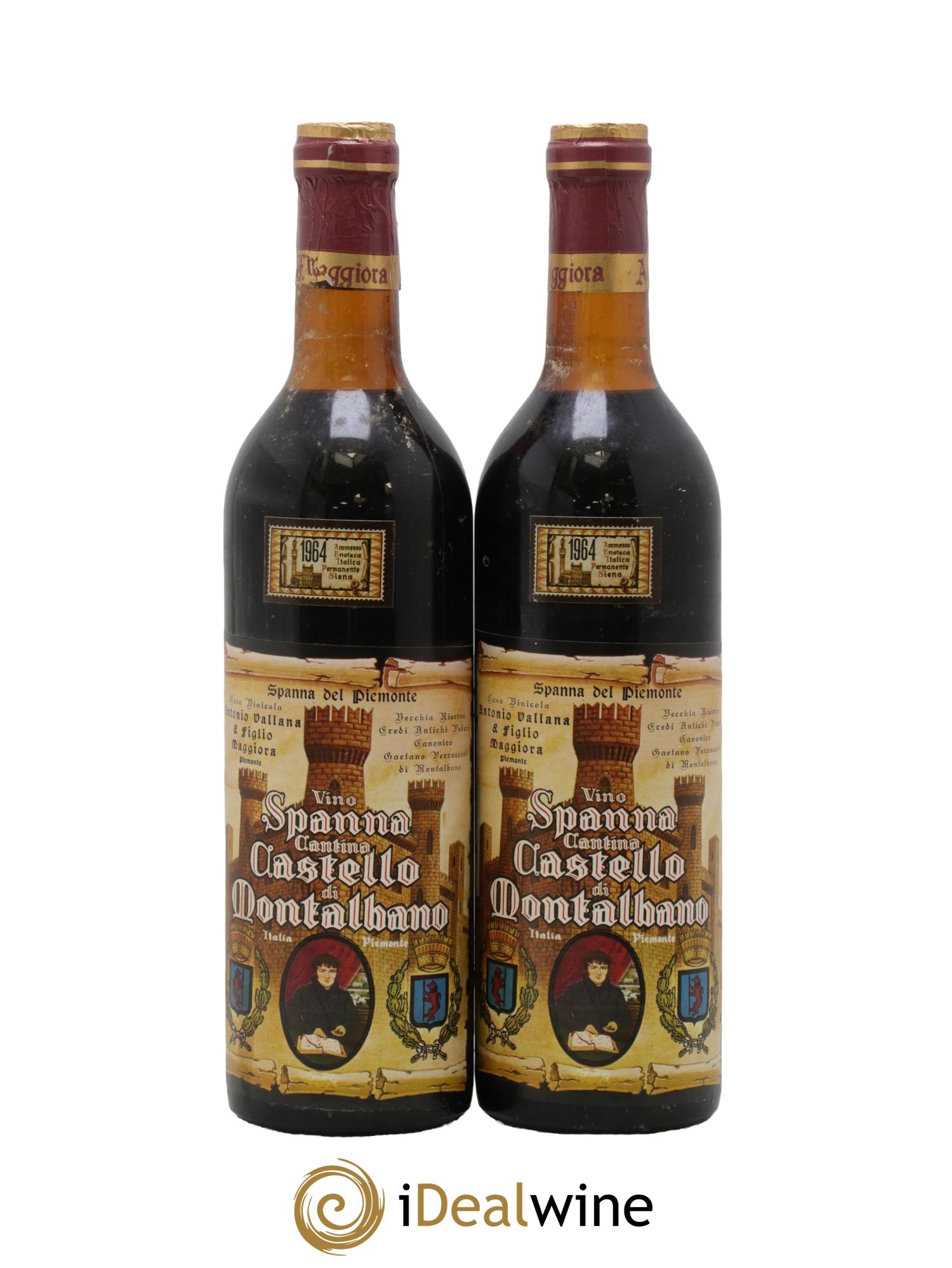 Italie Spanna Catello Di Montalbano Vallana 1964 - Lot de 2 bouteilles - 0