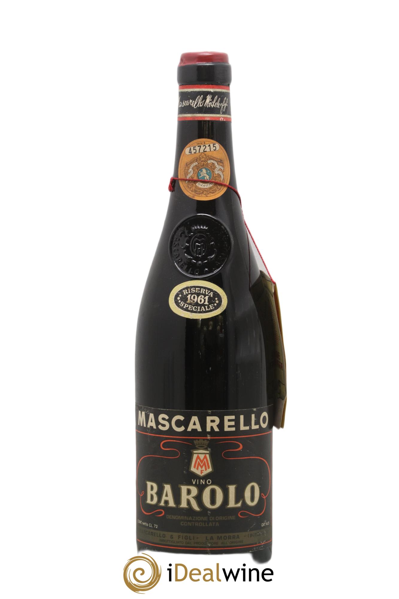 Barolo Riserva Speciale Mascarello Michele 1961 - Lot de 1 bouteille - 0