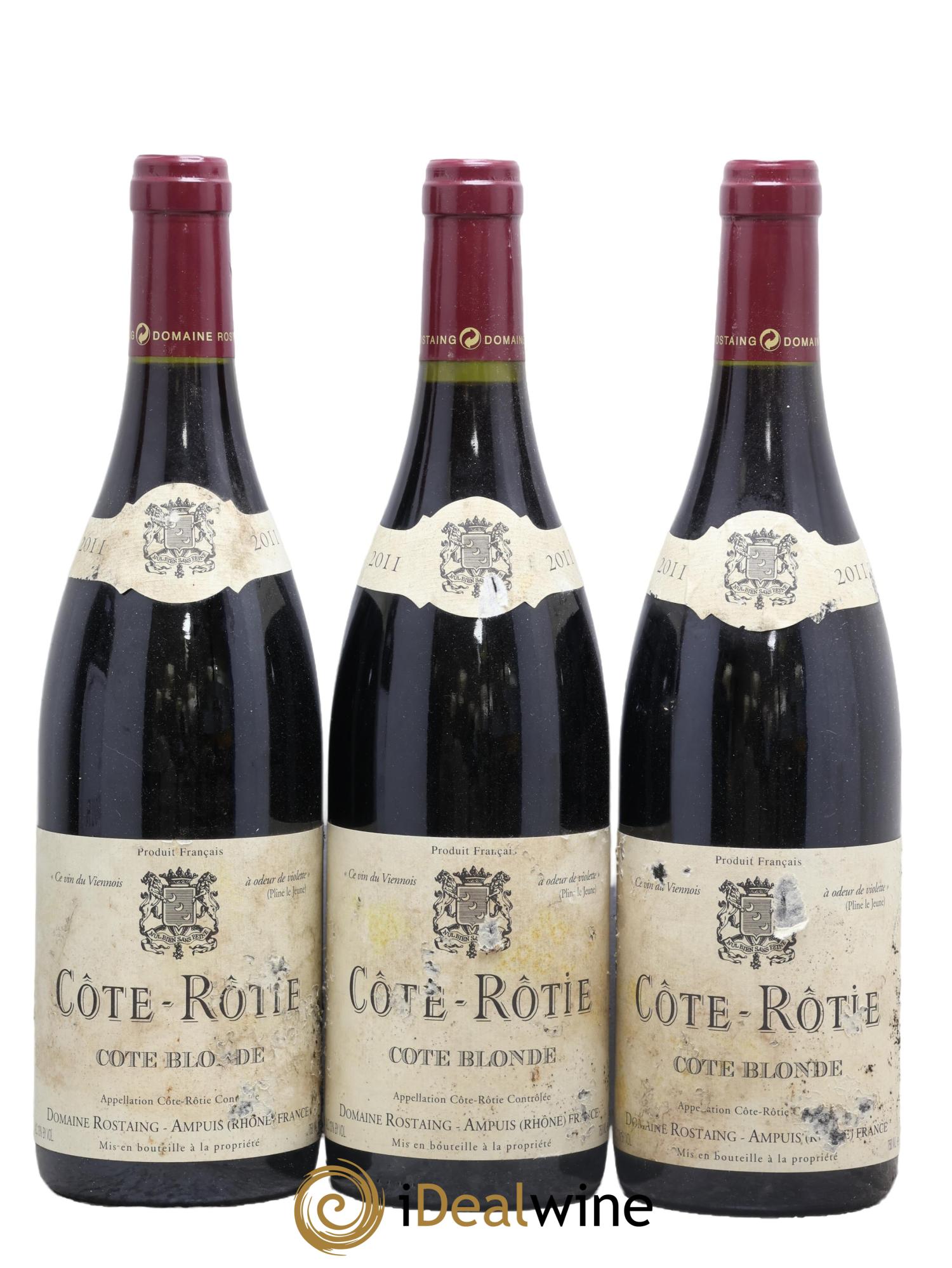 Côte-Rôtie Côte Blonde René Rostaing 2011 - Lot of 3 bottles - 0