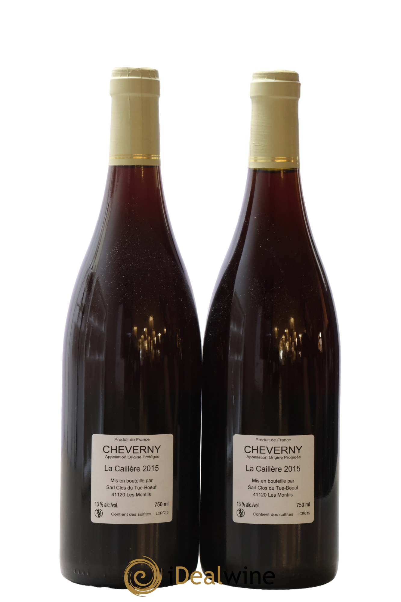 Cheverny La Caillère Clos du Tue-Boeuf 2015 - Lot de 2 bouteilles - 1