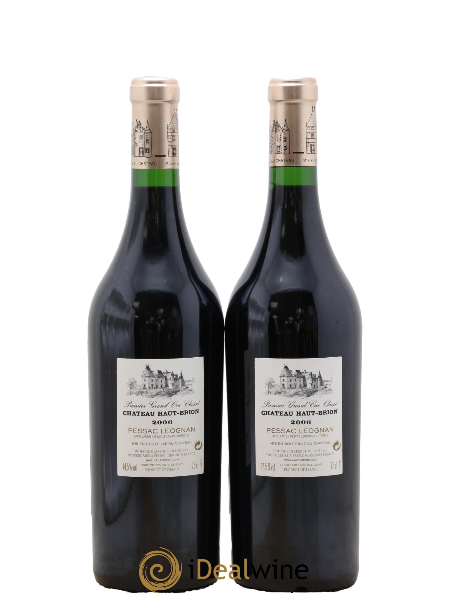 Château Haut Brion 1er Grand Cru Classé 2006 - Lot de 2 bouteilles - 1
