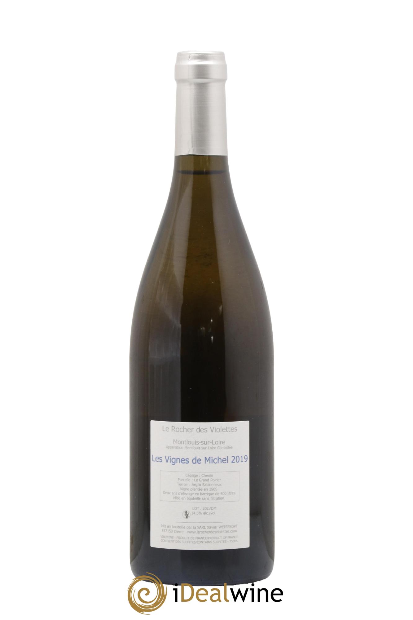 Montlouis-sur-Loire Les Vignes de Michel Le Rocher des Violettes 2019 - Lot de 1 bouteille - 1