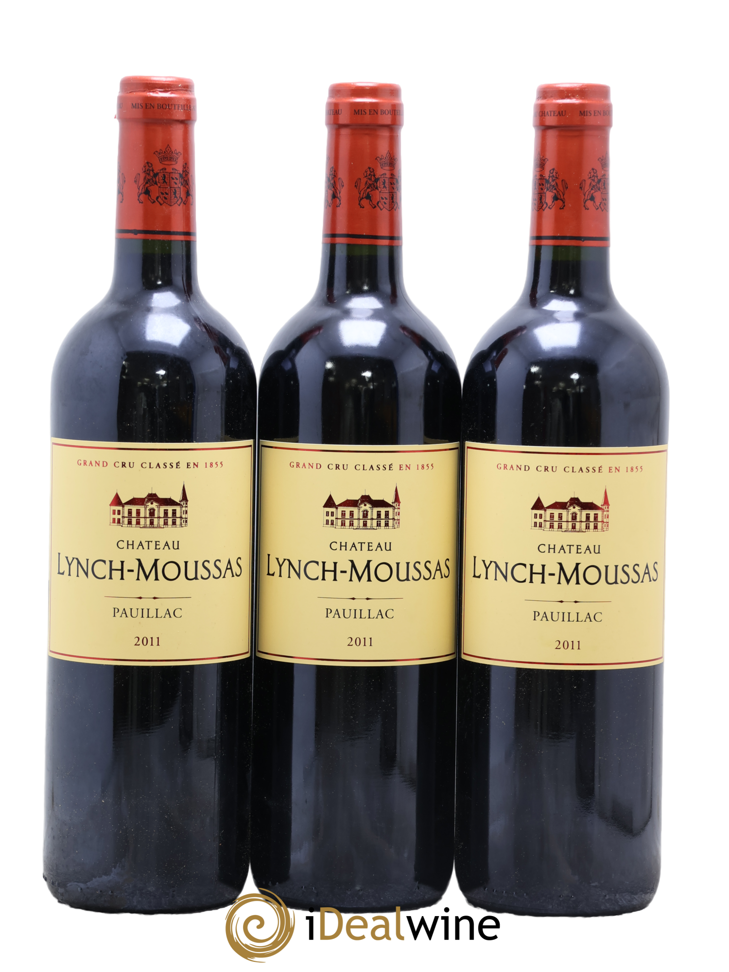 Château Lynch Moussas 5ème Grand Cru Classé 2011 - Posten von 3 Flaschen - 0