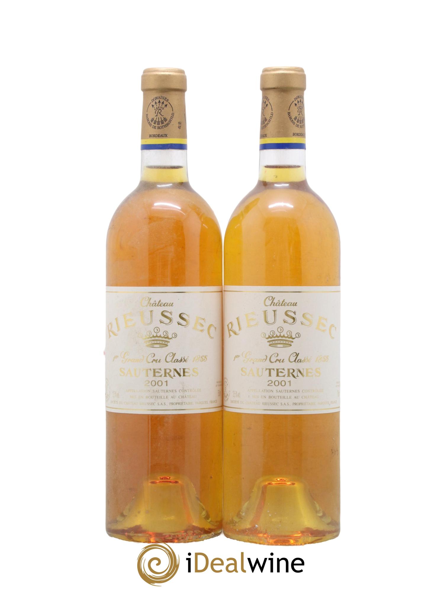 Château Rieussec 1er Grand Cru Classé 2001 - Lotto di 2 bottiglie - 0