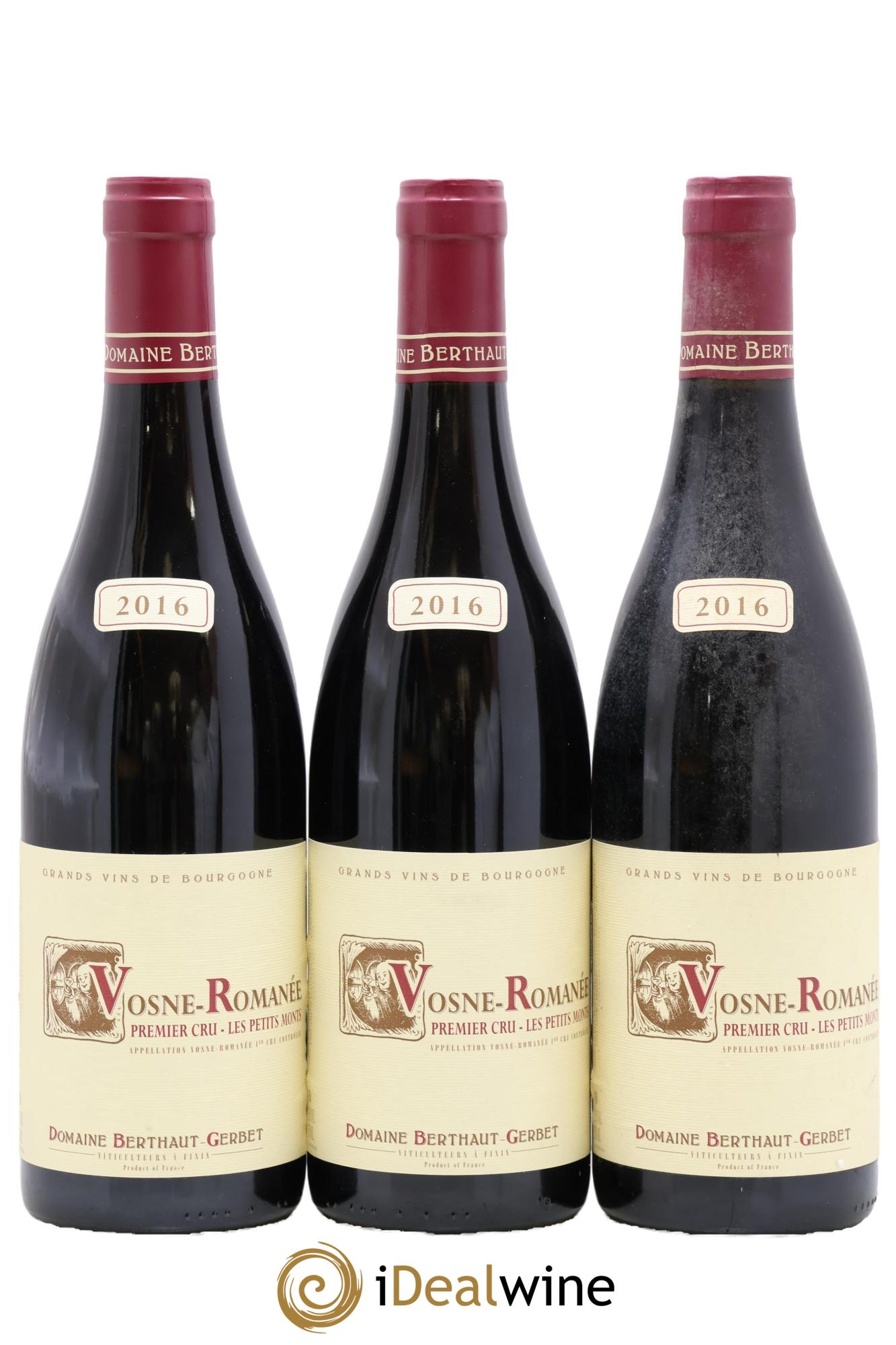 Vosne-Romanée 1er Cru Les Petits Monts Berthaut Gerbet (Domaine) 2016 - Posten von 3 Flaschen - 0
