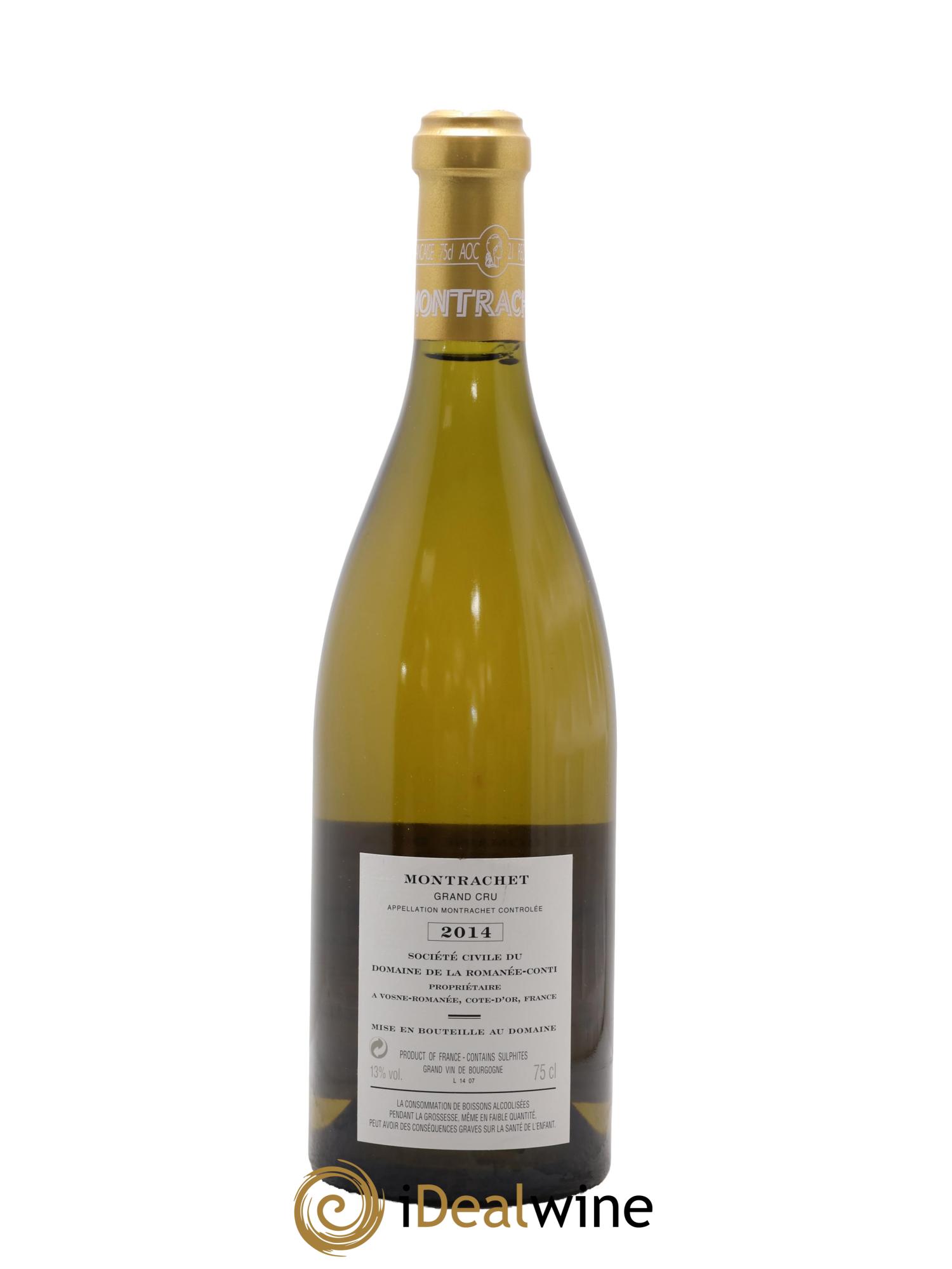 Montrachet Grand Cru Domaine de la Romanée-Conti  2014 - Lot of 1 bottle - 1