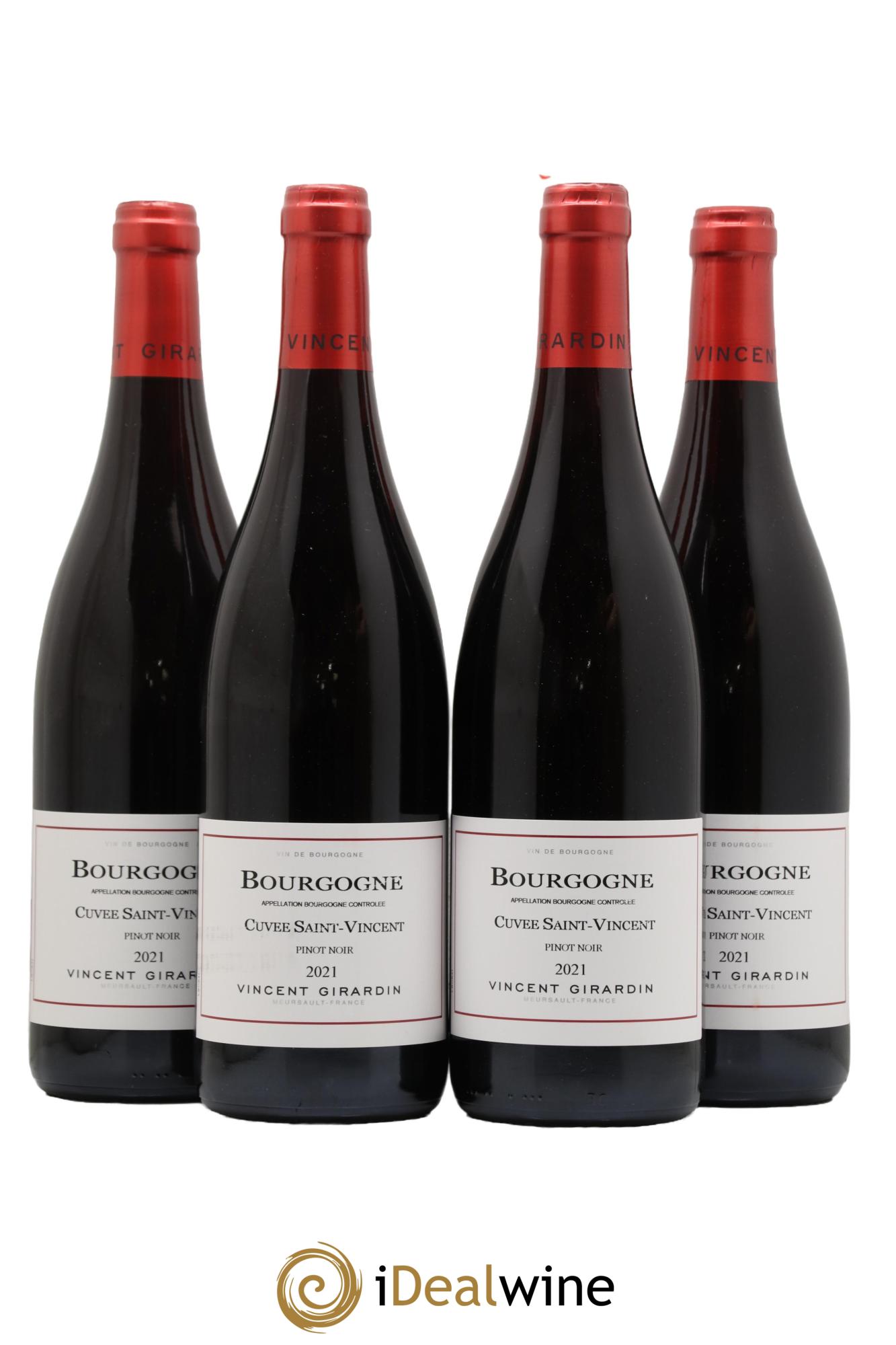 Bourgogne Pinot noir Cuvée Saint Vincent Vincent Girardin (Domaine) 2021 - Lot de 4 bouteilles - 0