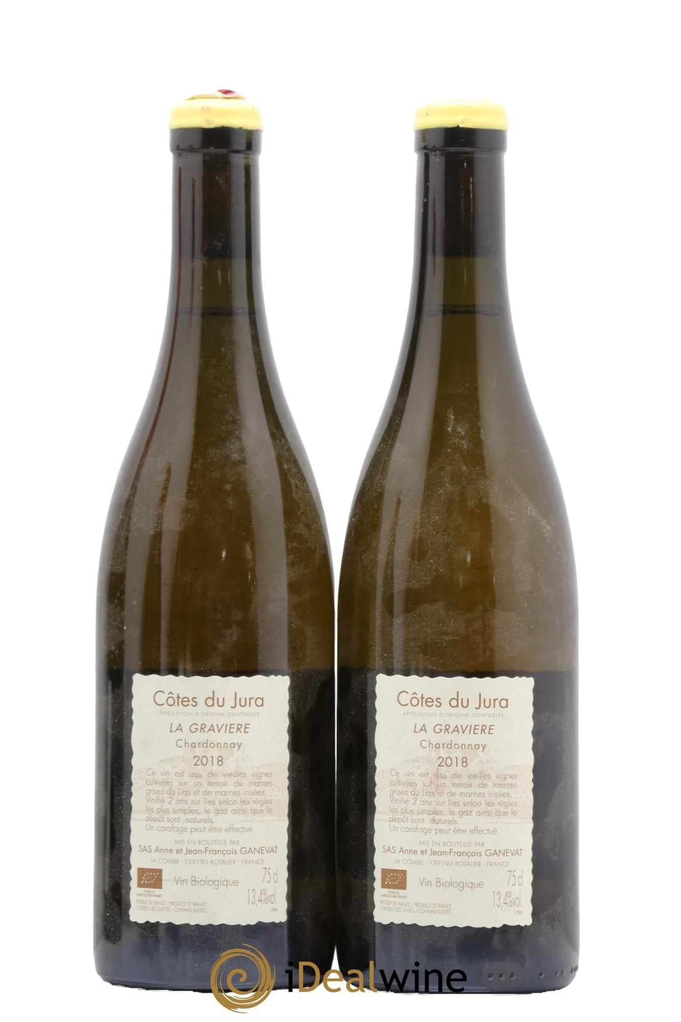 Côtes du Jura La Gravière Anne et Jean François Ganevat 2018 - Lot de 2 bouteilles - 1