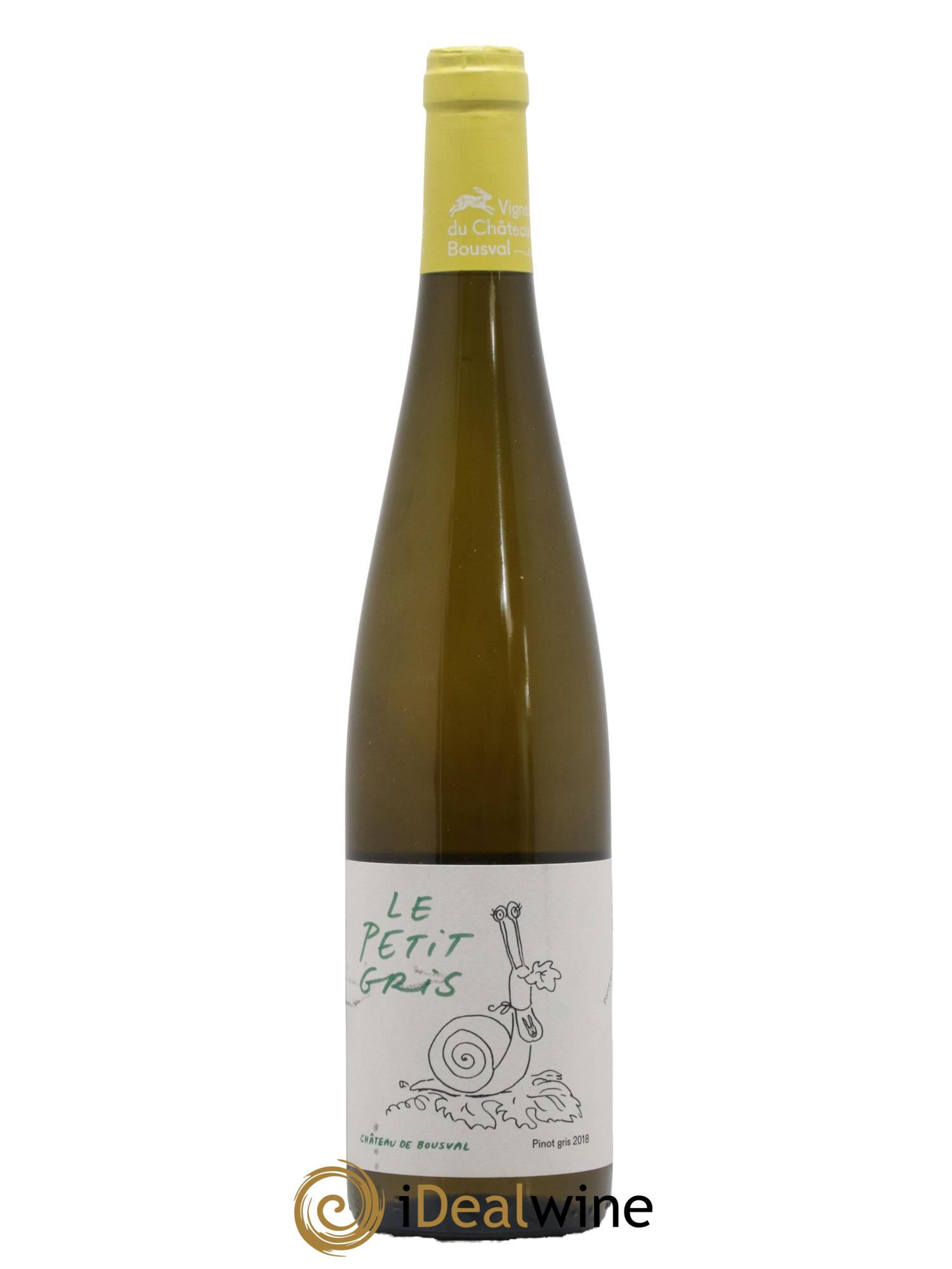 Vins Etrangers IGP Vin de Pays des Jardins de Wallonie Le Petit Gris Pinot Gris Chateau de Bousval 2018 - Lot de 1 bouteille - 0