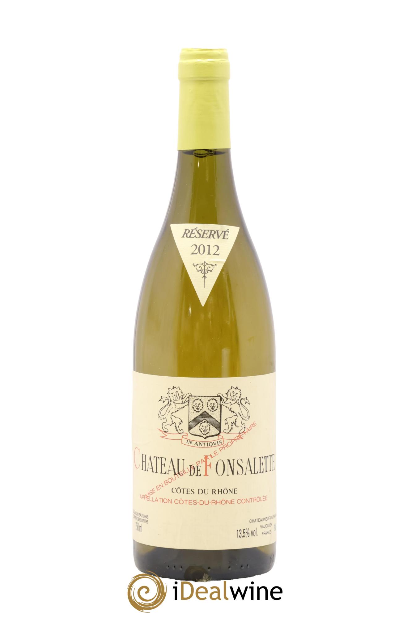 Côtes-du-Rhône Château de Fonsalette Emmanuel Reynaud 2012 - Lot of 1 bottle - 0