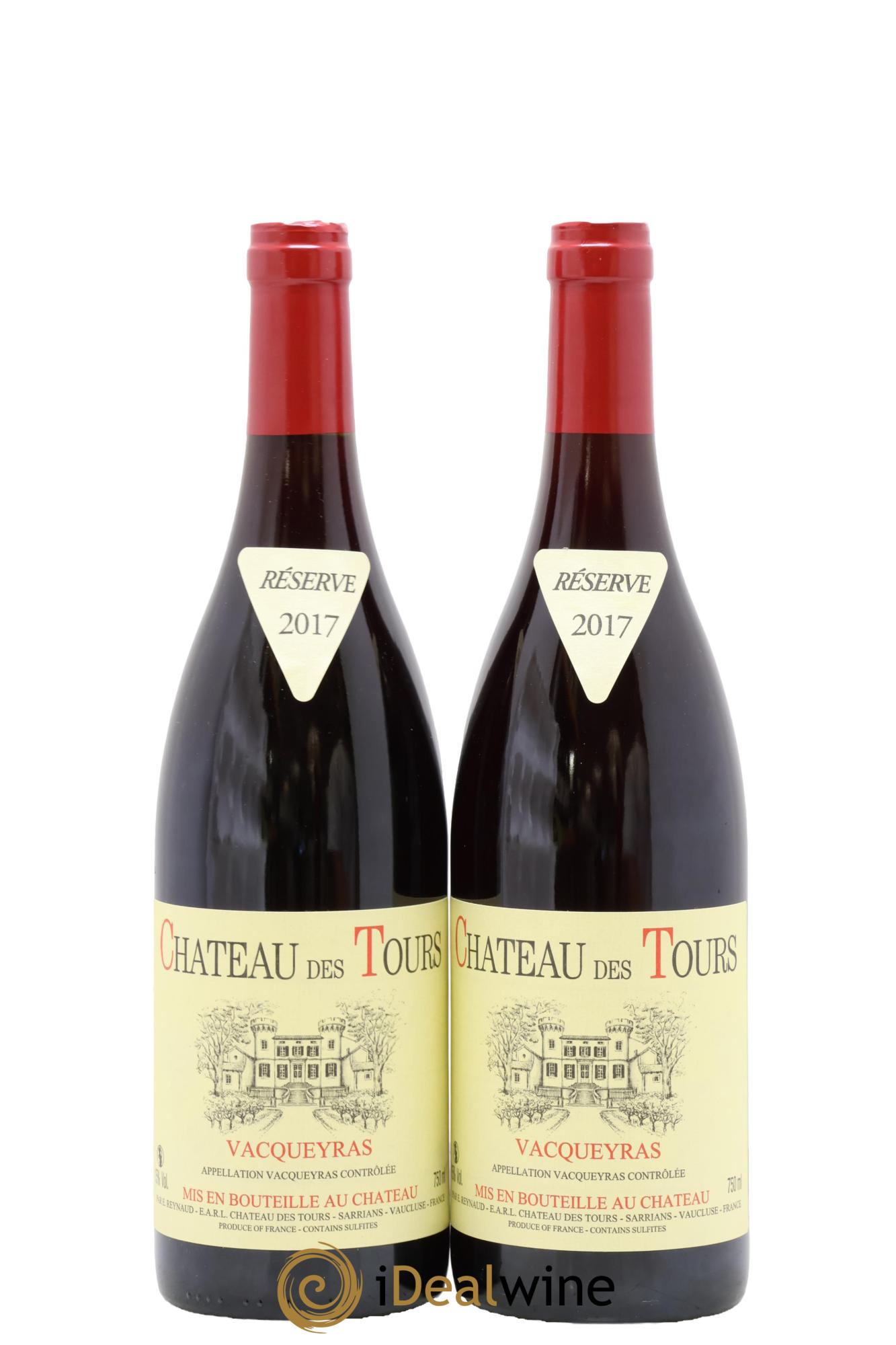 Vacqueyras Château des Tours Emmanuel Reynaud 2017 - Lotto di 2 bottiglie - 0