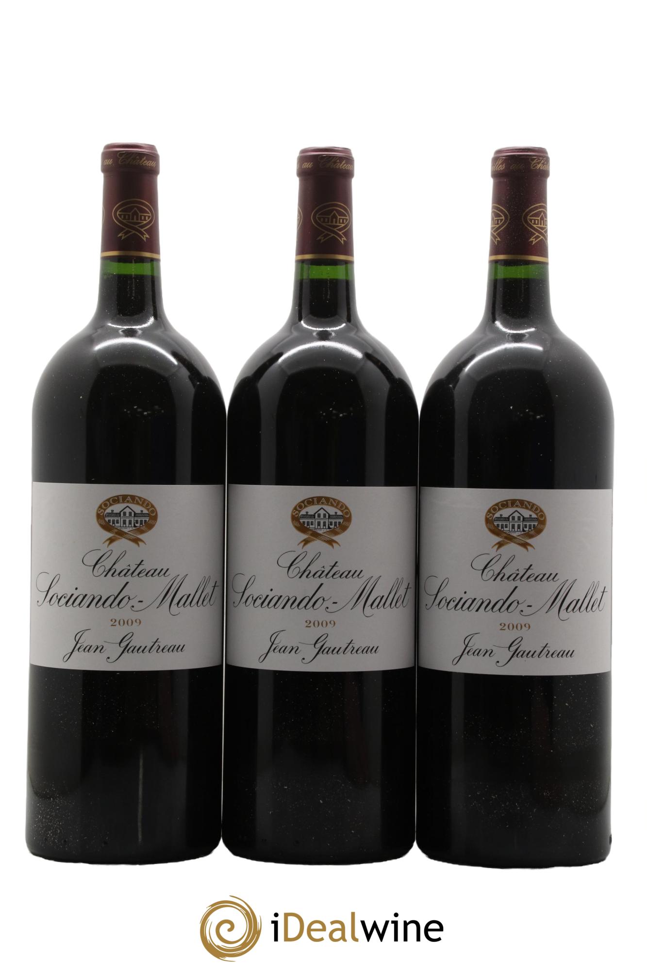 Château Sociando Mallet 2009 - Lotto di 3 magnum - 0